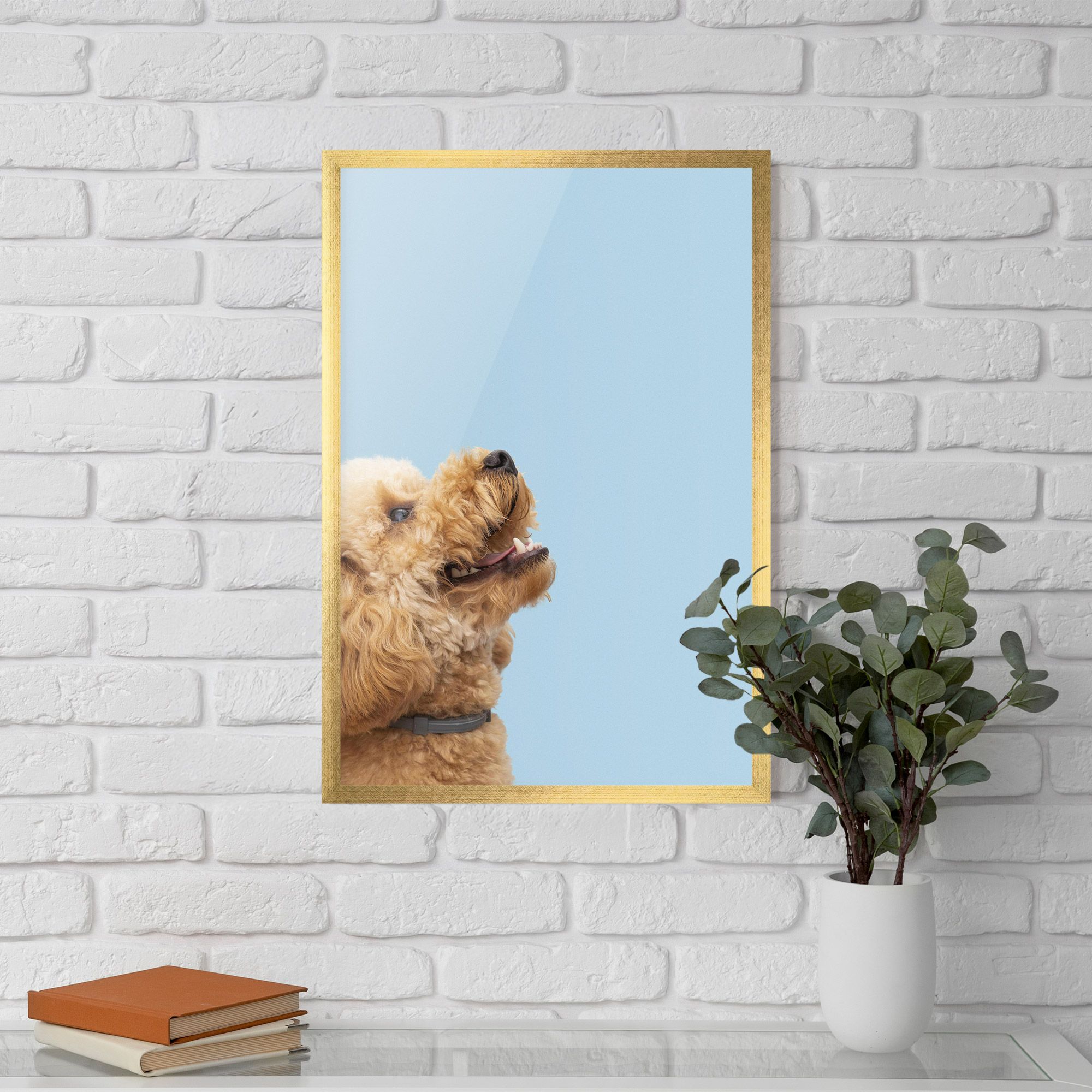 Yellow Cute Dog mockup 5
