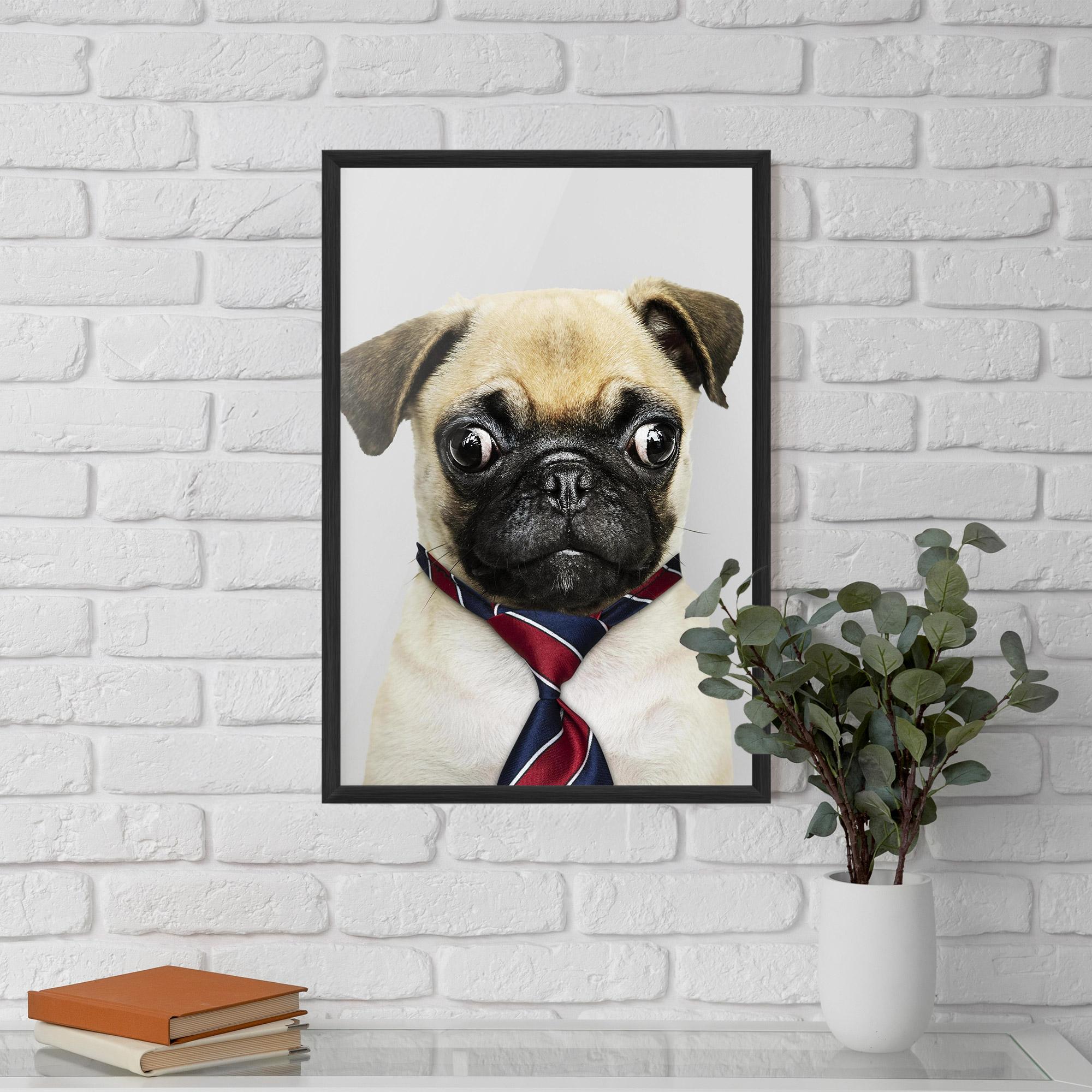 Poster Înrămat Business Pug mockup 5