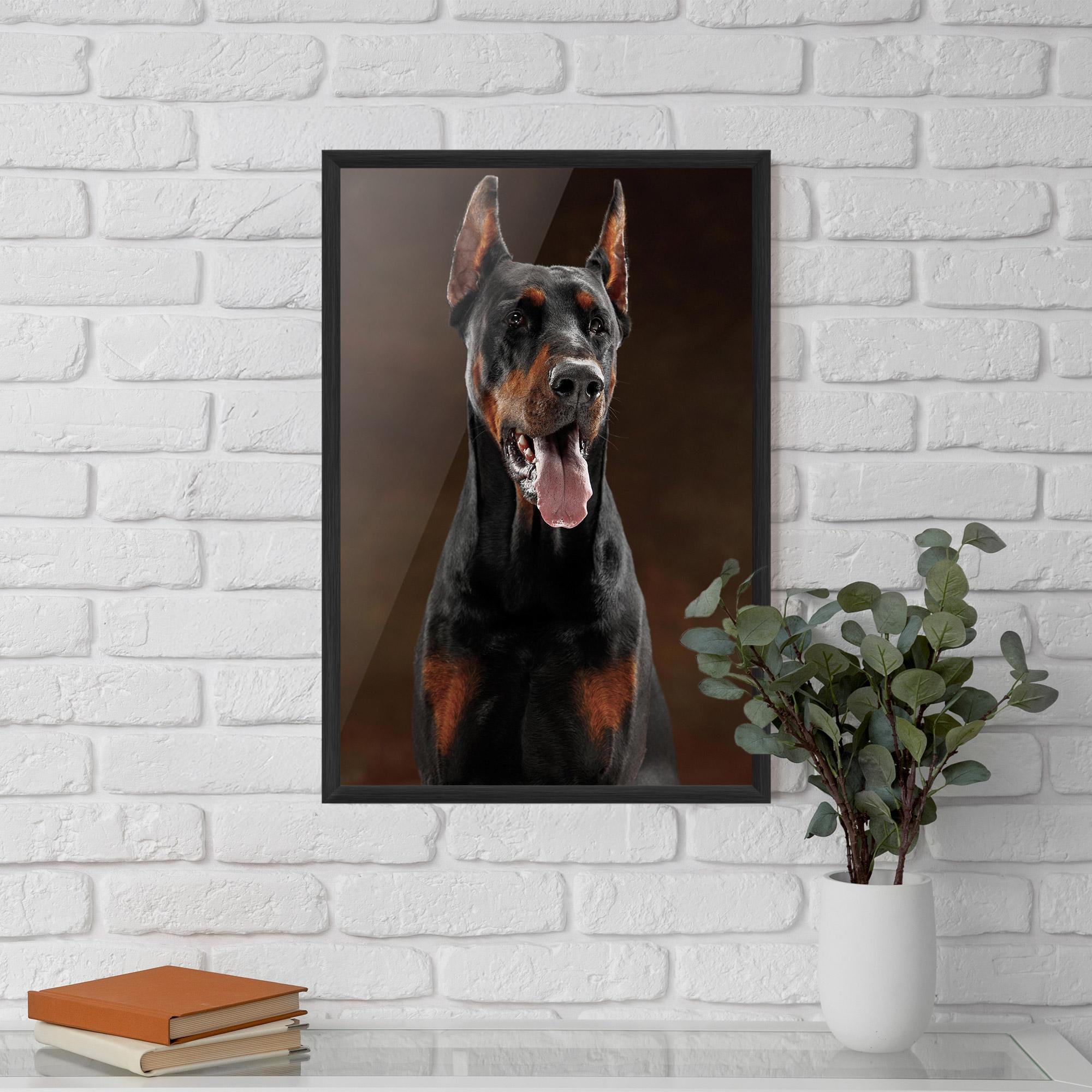 Poster Înrămat Doberman Looking mockup 5