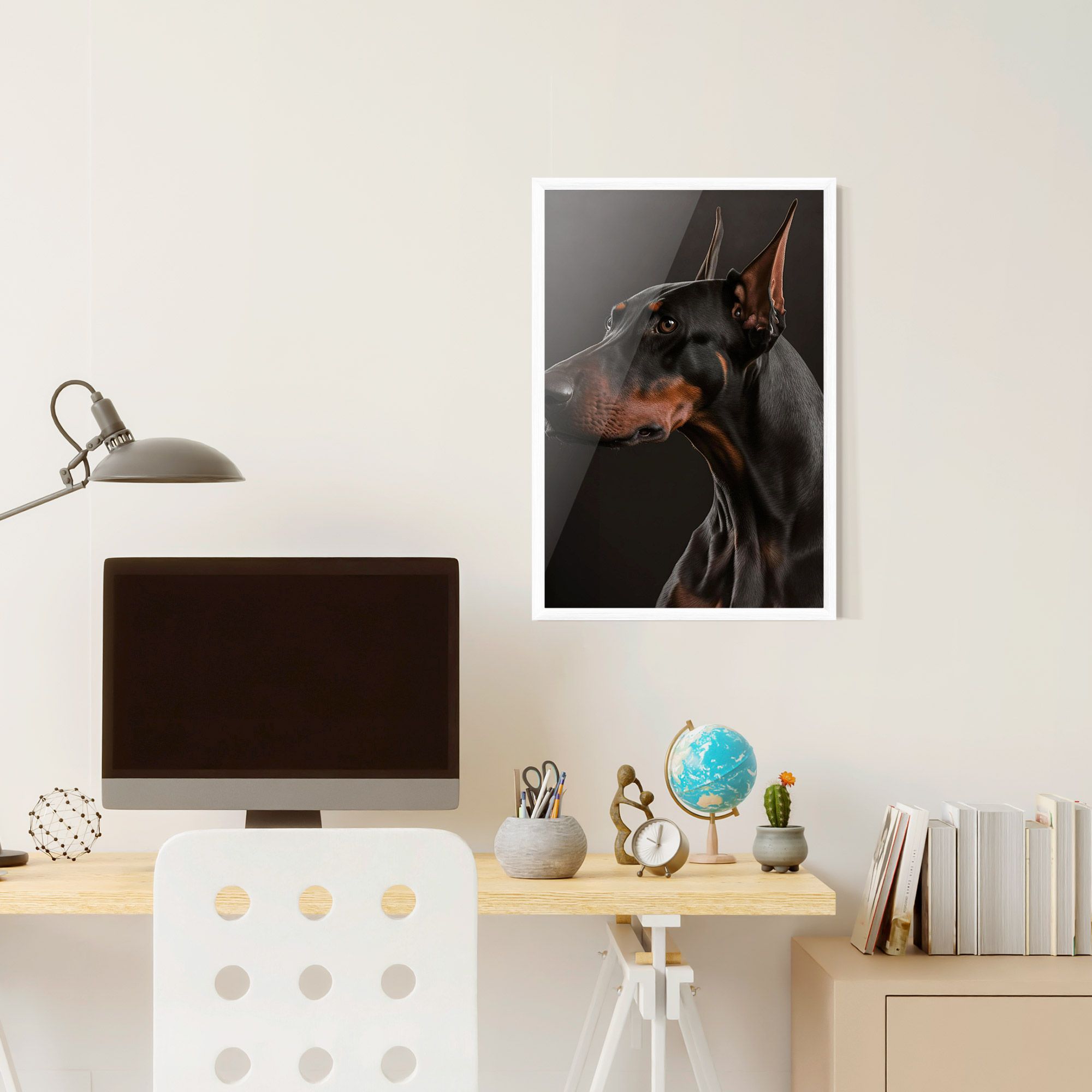 Doberman Dog Portrait mockup 6