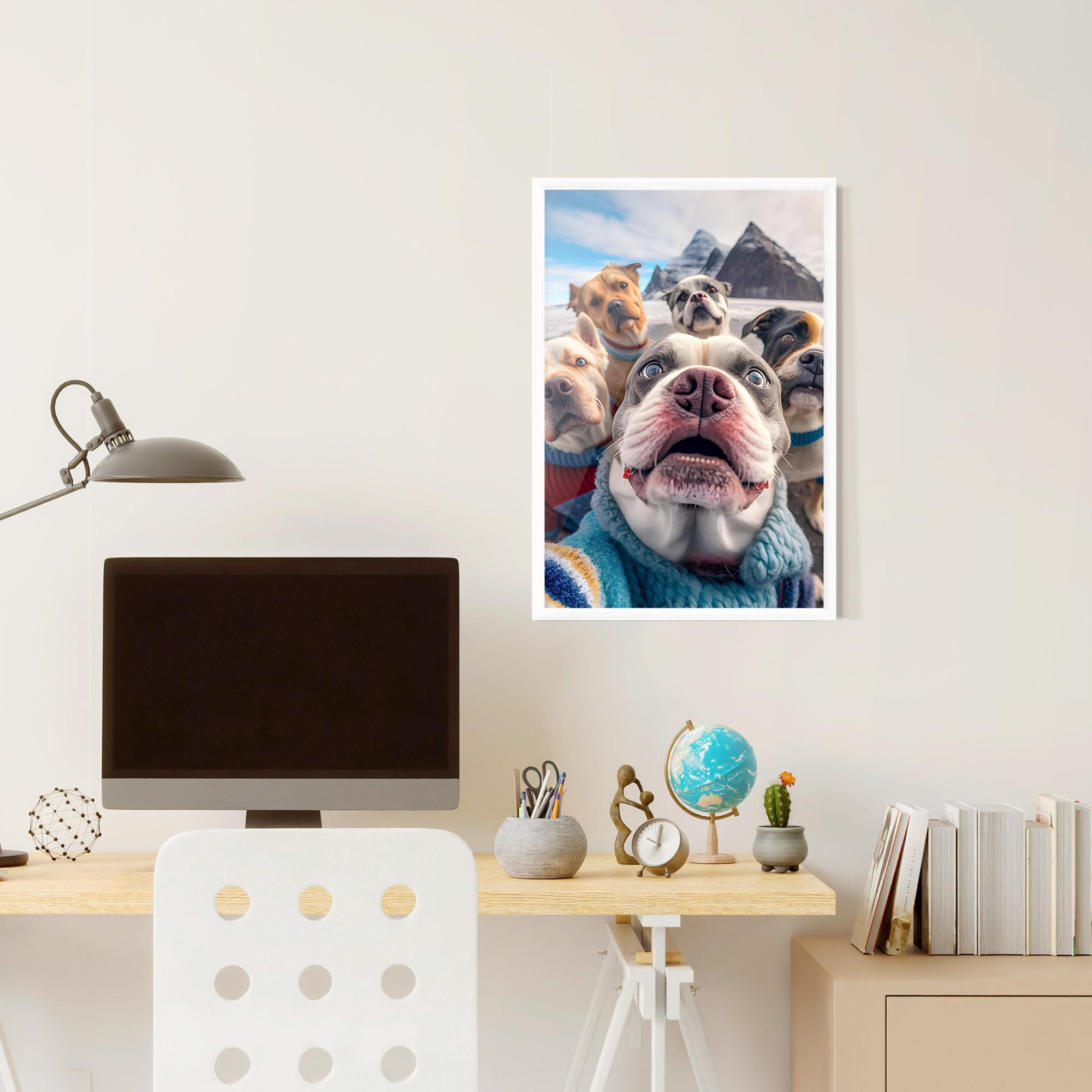 Poster Înrămat Dogs Selfie Group mockup 6