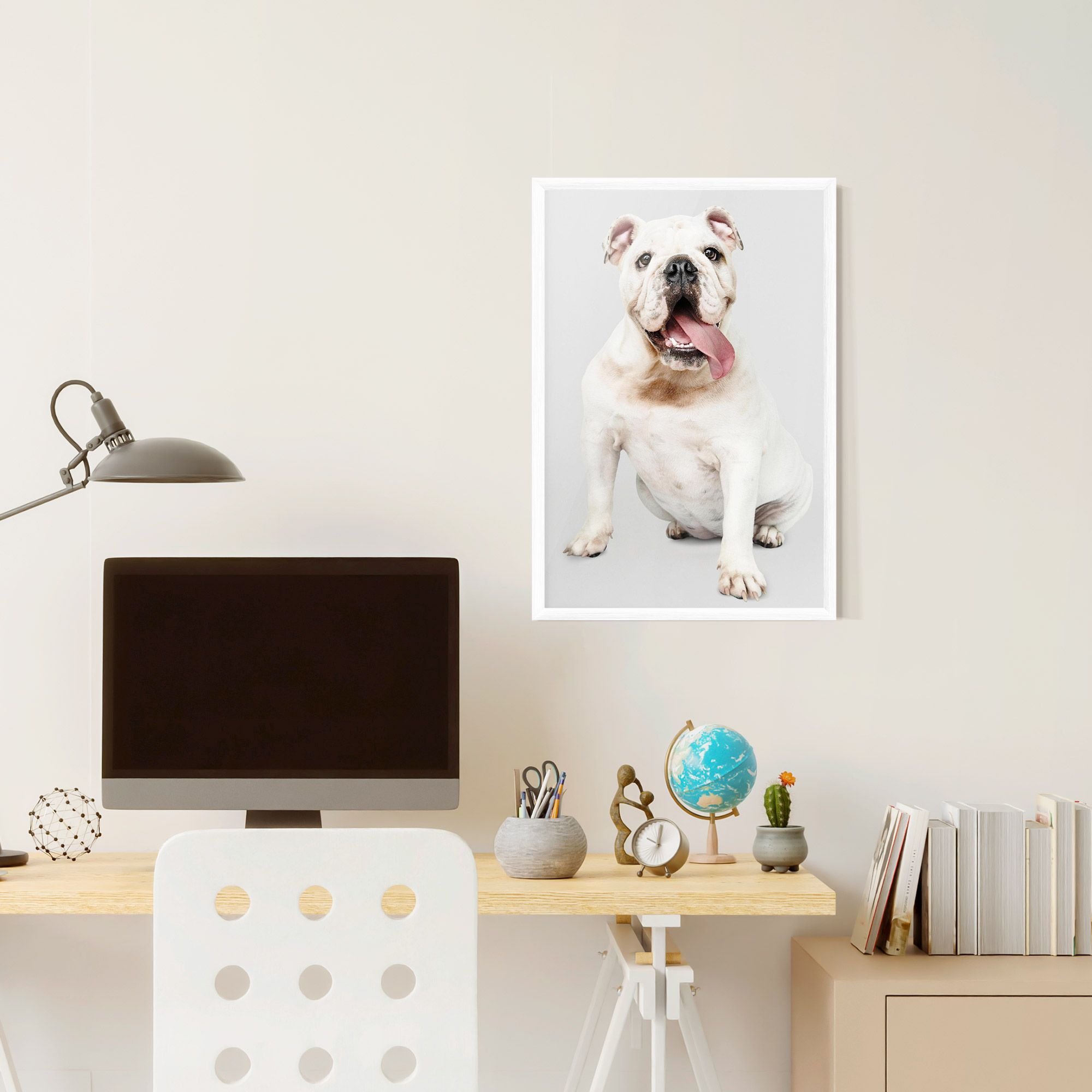 Happy White Dog mockup 6