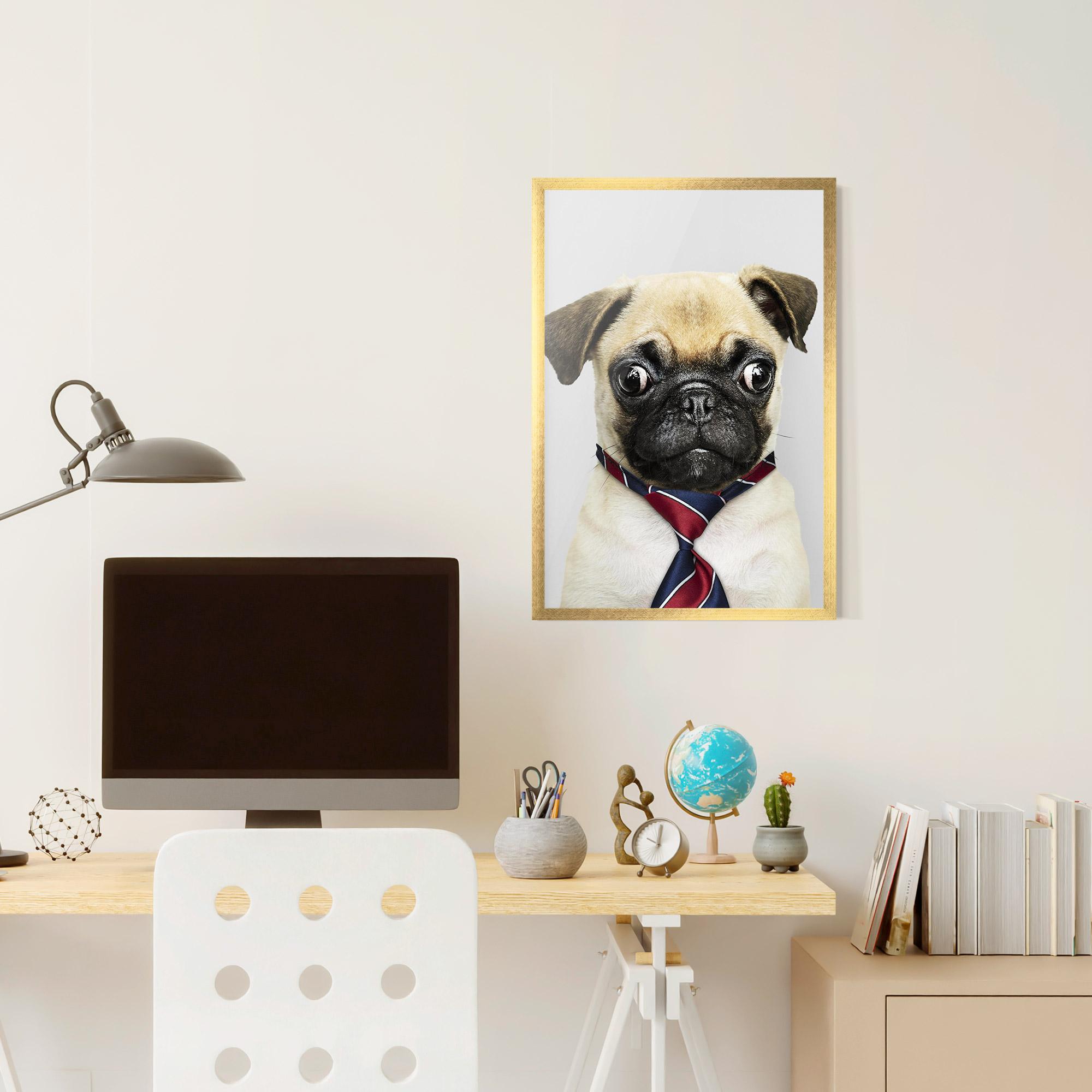 Poster Înrămat Business Pug mockup 6
