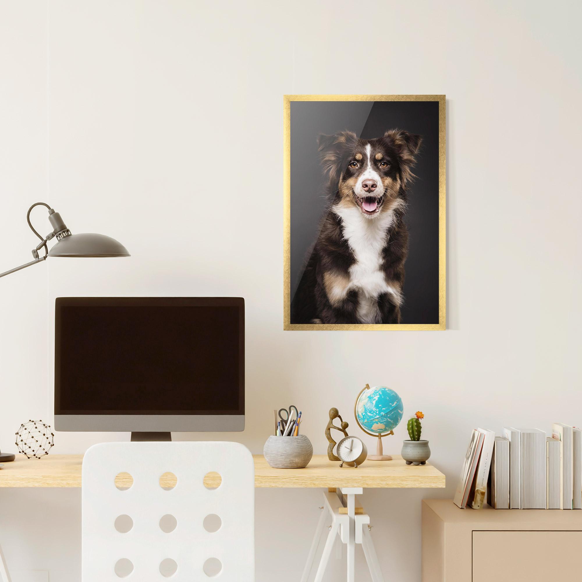 Poster Înrămat Cute Dog Sitting mockup 6