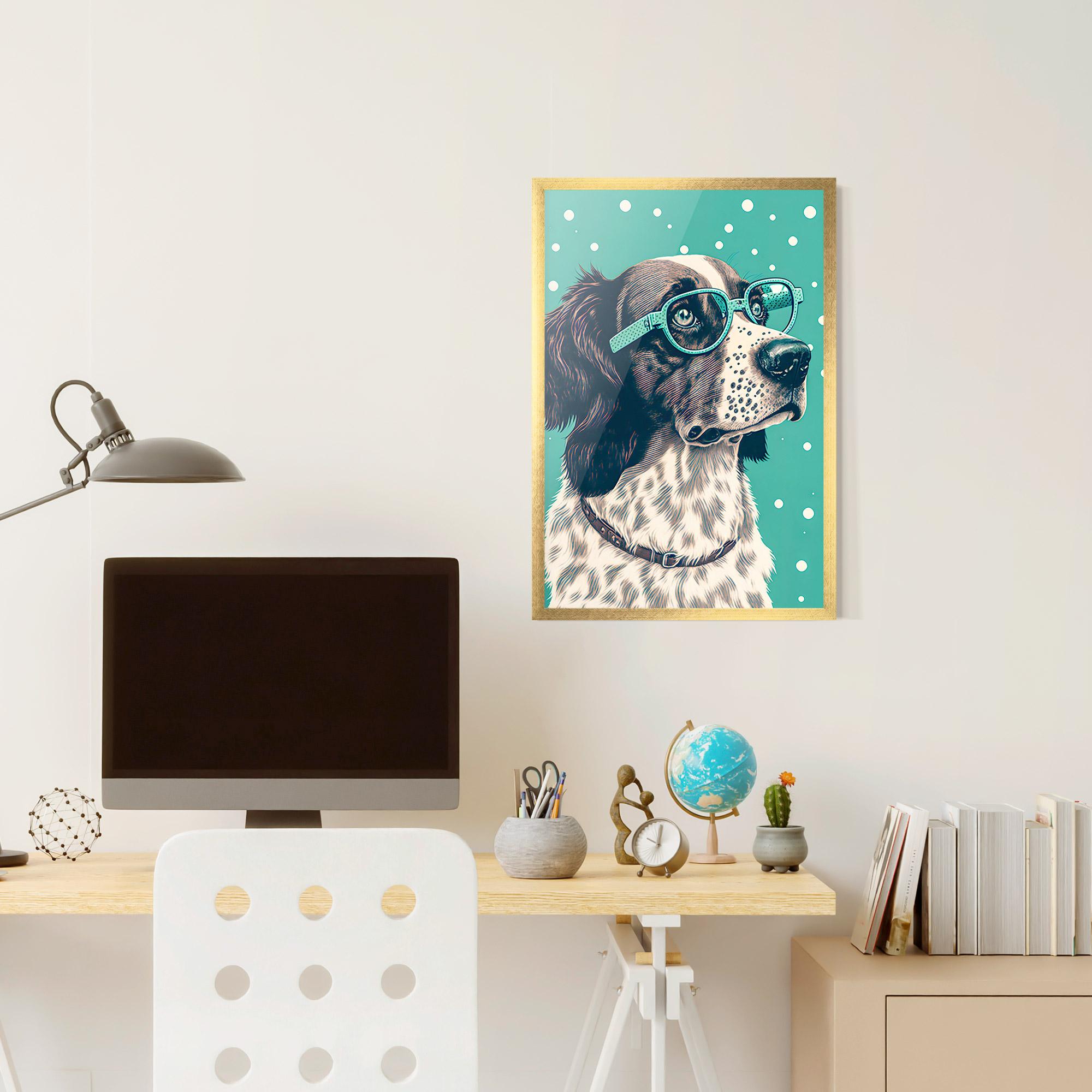 Poster Înrămat Vintage Dog mockup 6