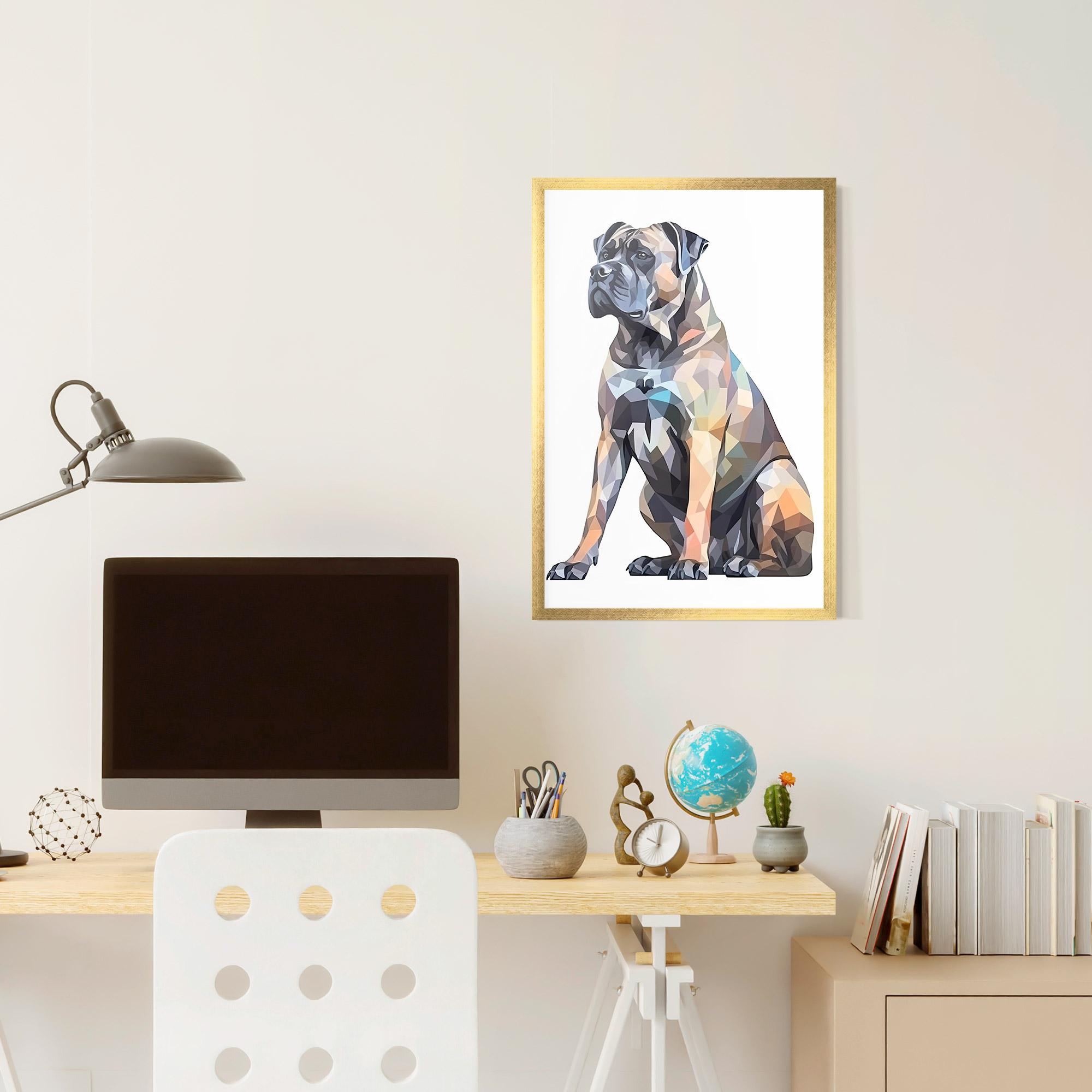 Poster Înrămat Watercolor Cane Corso mockup 6