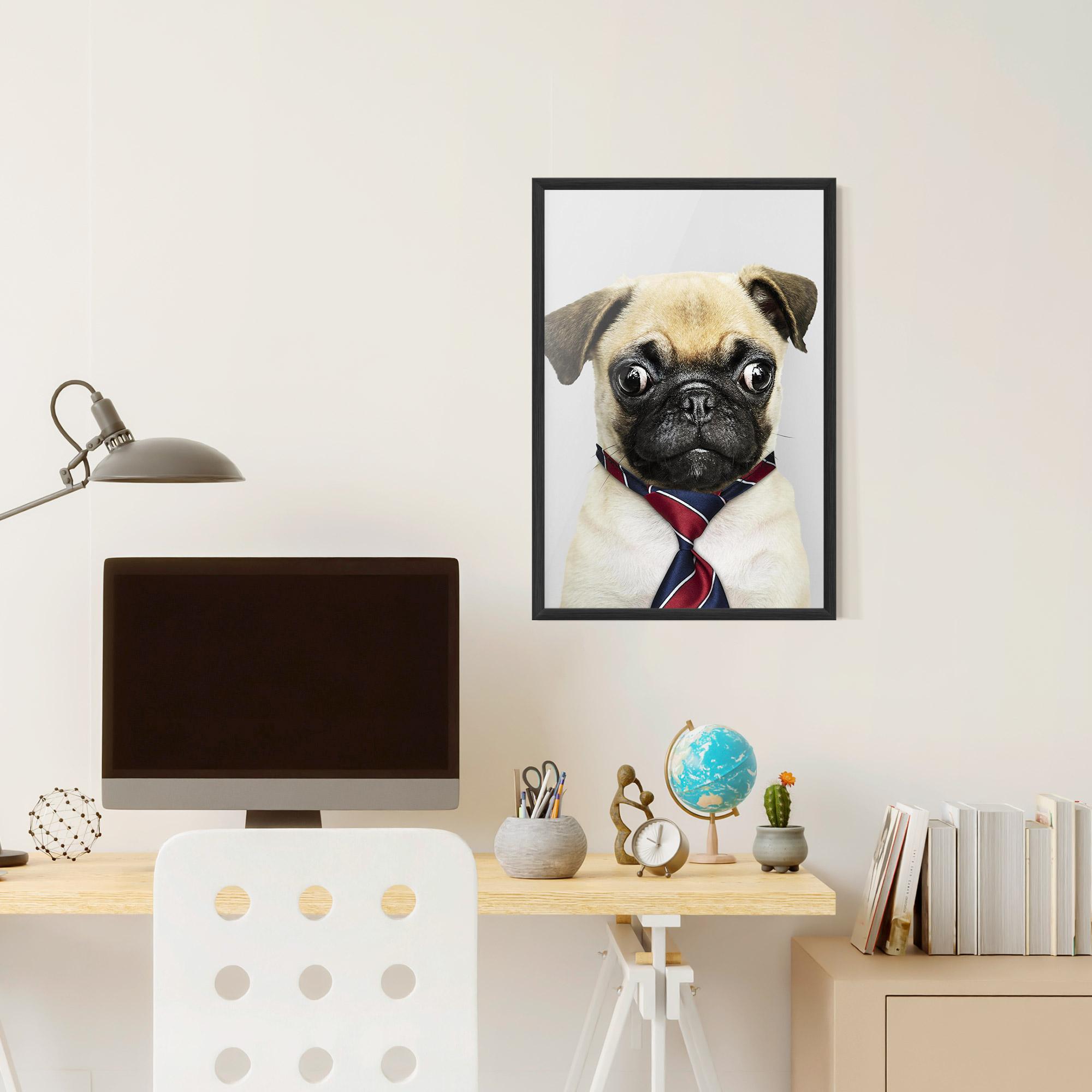 Poster Înrămat Business Pug mockup 6
