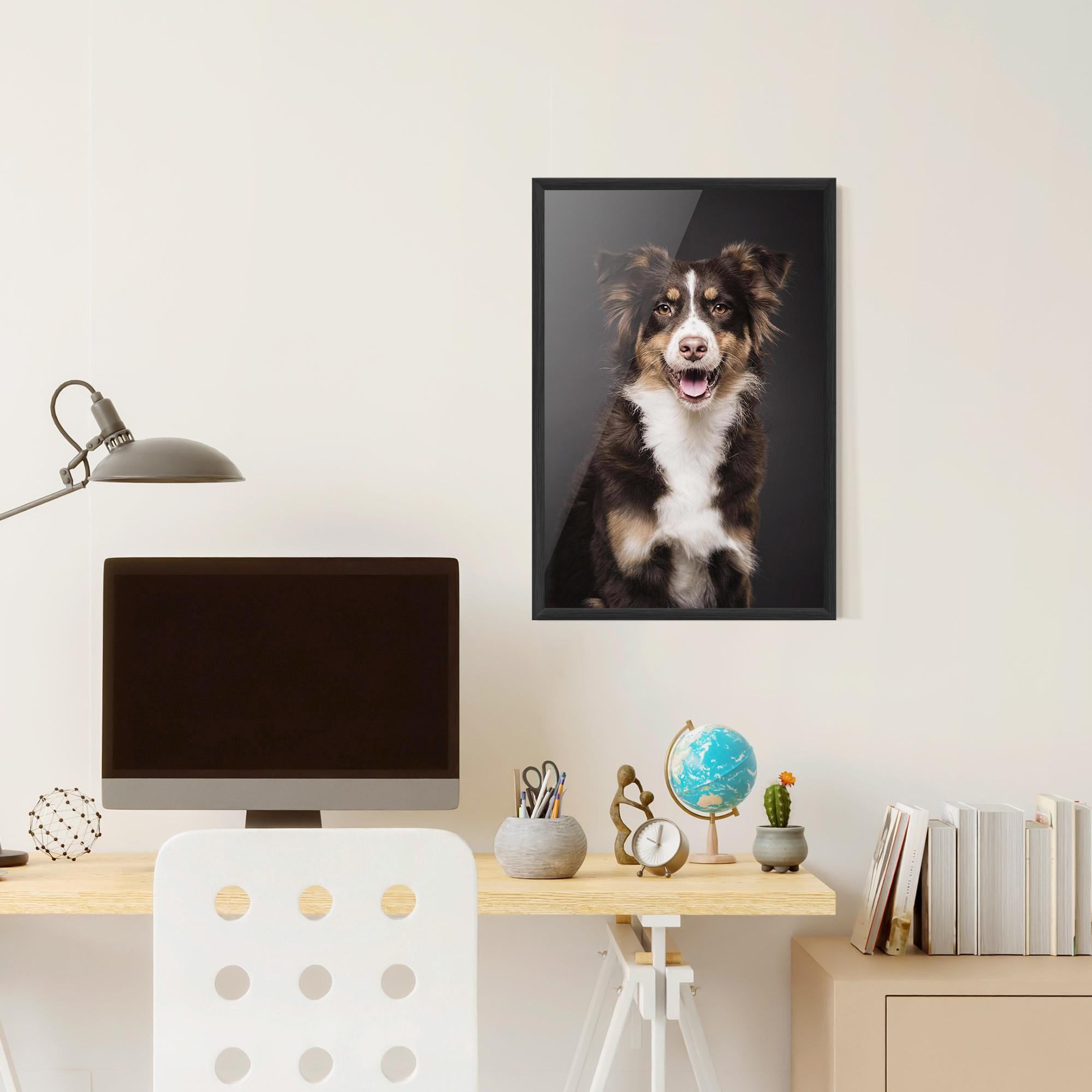 Poster Înrămat Cute Dog Sitting mockup 6