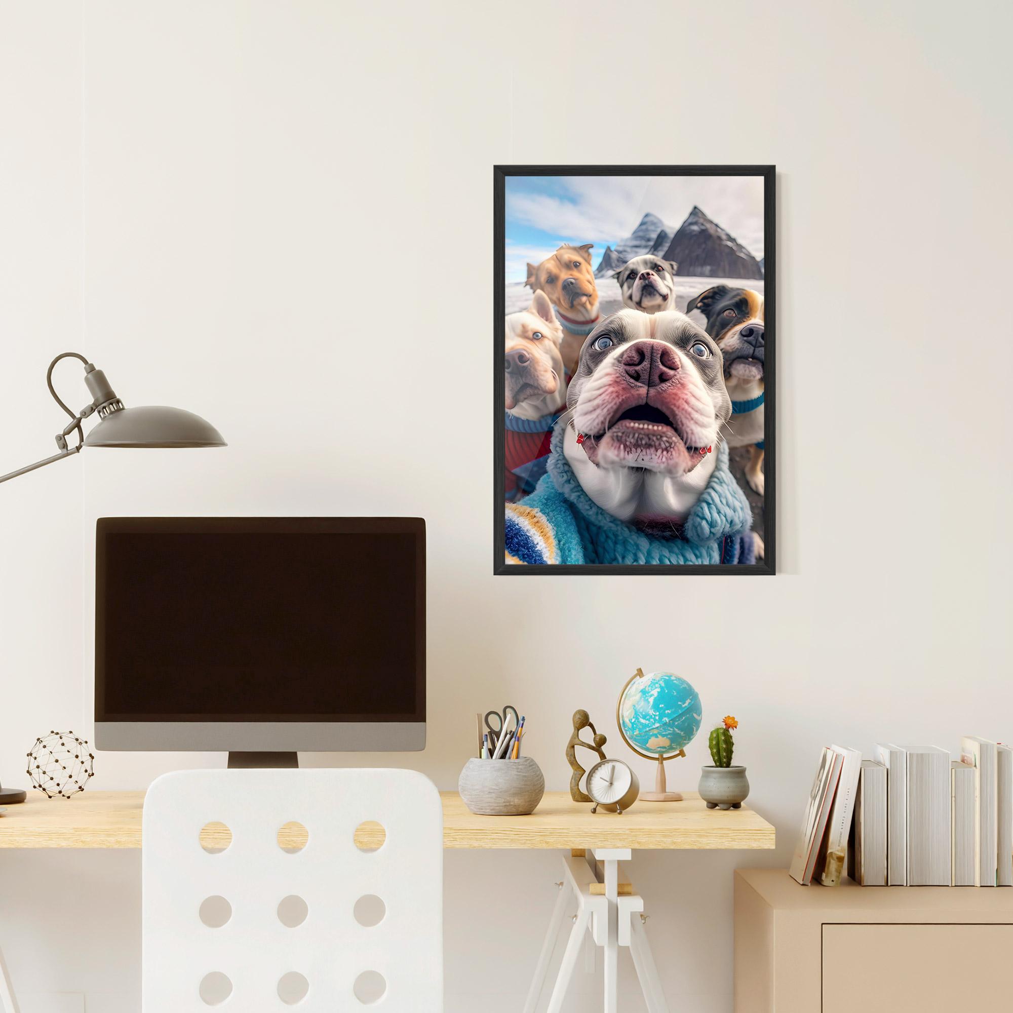 Poster Înrămat Dogs Selfie Group mockup 6