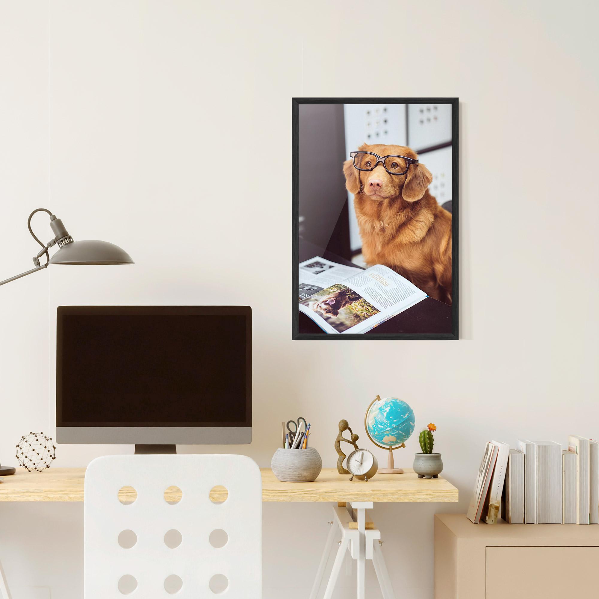 Poster Înrămat Learning Dog mockup 6