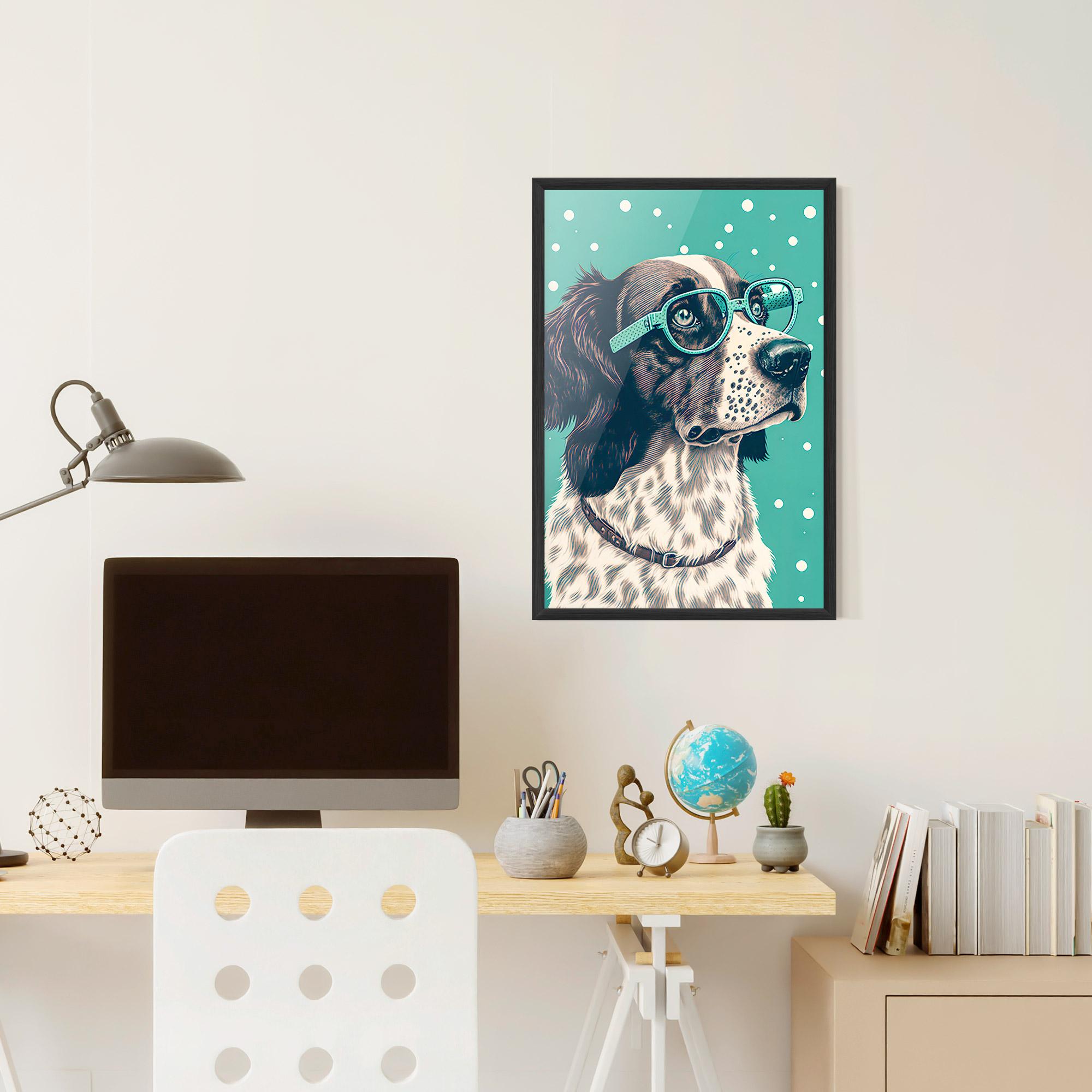 Poster Înrămat Vintage Dog mockup 6