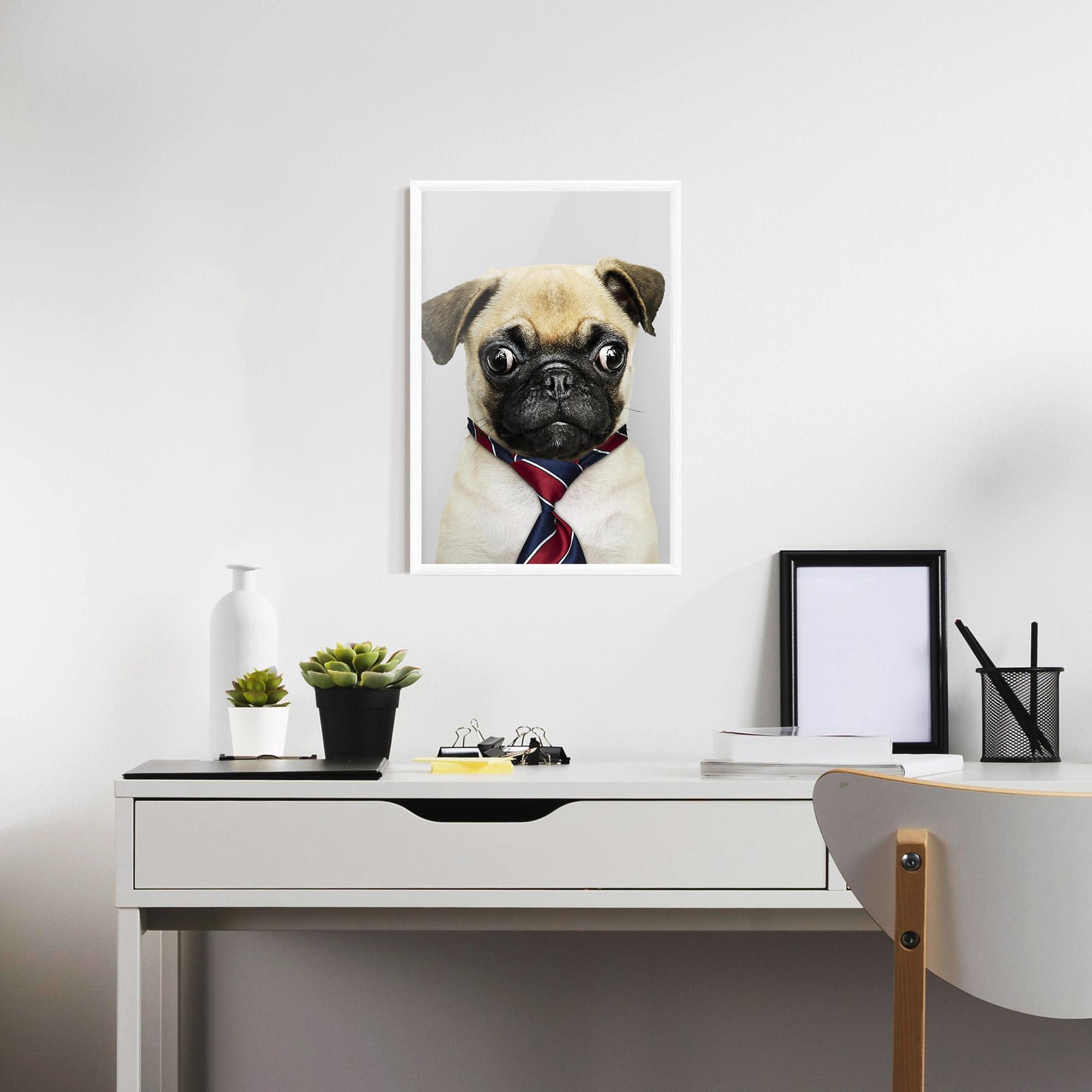 Poster Înrămat Business Pug mockup 7