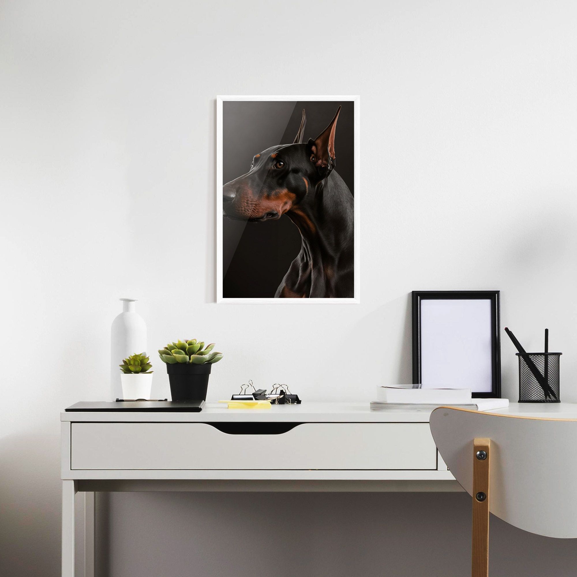 Doberman Dog Portrait mockup 7