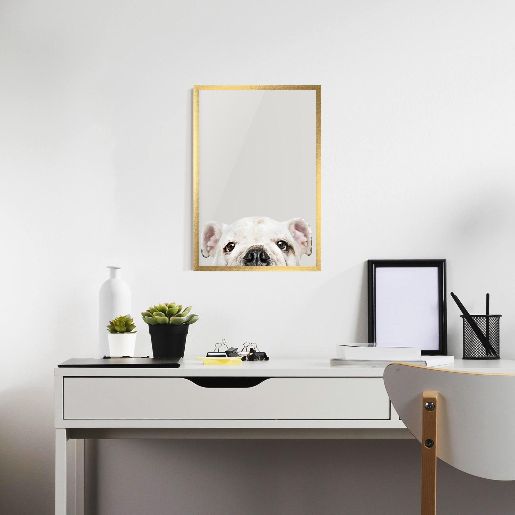 Poster Înrămat Bulldog Eyes mockup 7