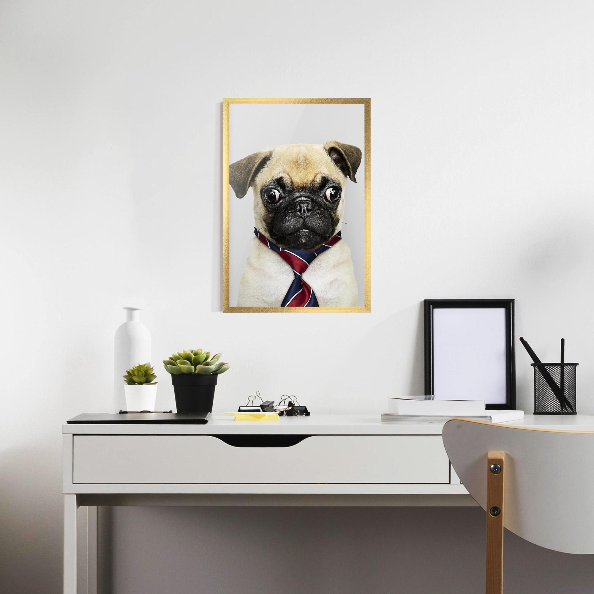 Poster Înrămat Business Pug mockup 7