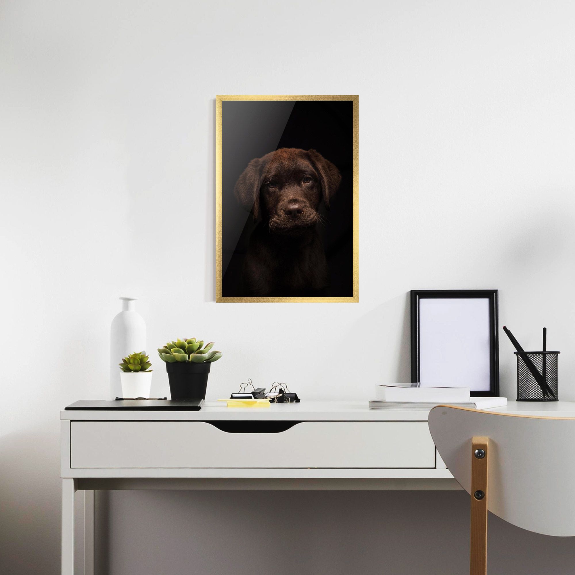 Chocolate Labrador mockup 7