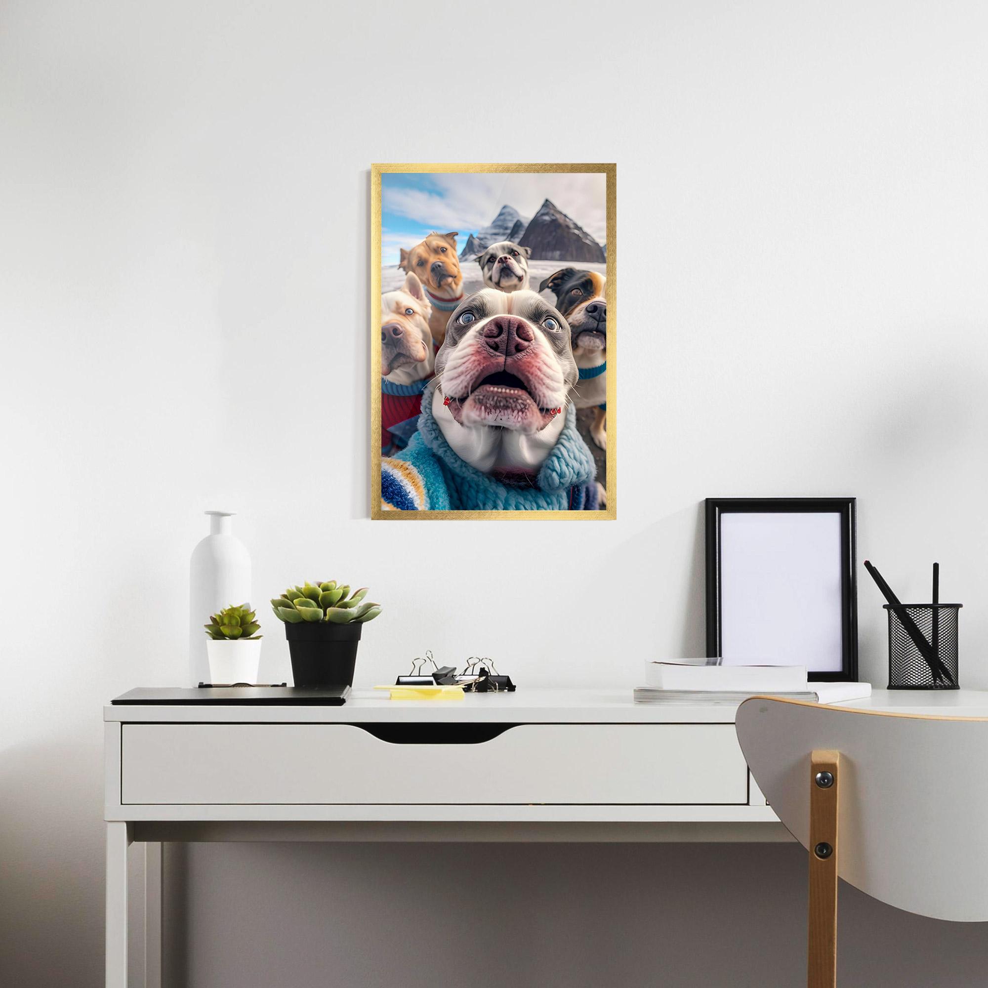 Poster Înrămat Dogs Selfie Group mockup 7