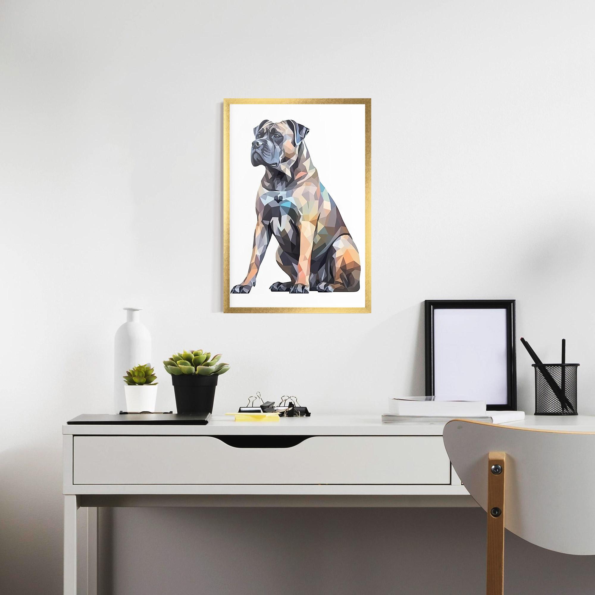Poster Înrămat Watercolor Cane Corso mockup 7