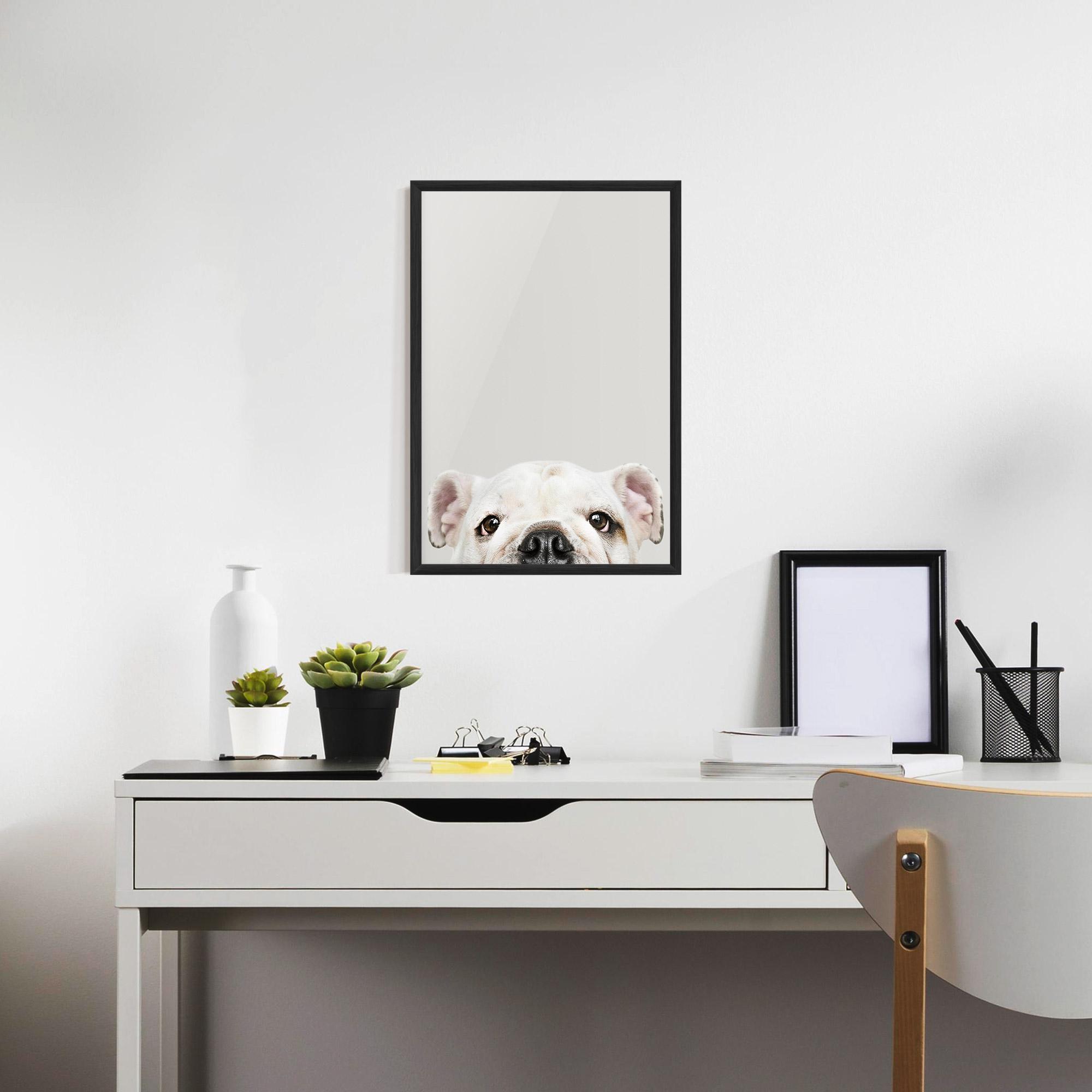 Poster Înrămat Bulldog Eyes mockup 7