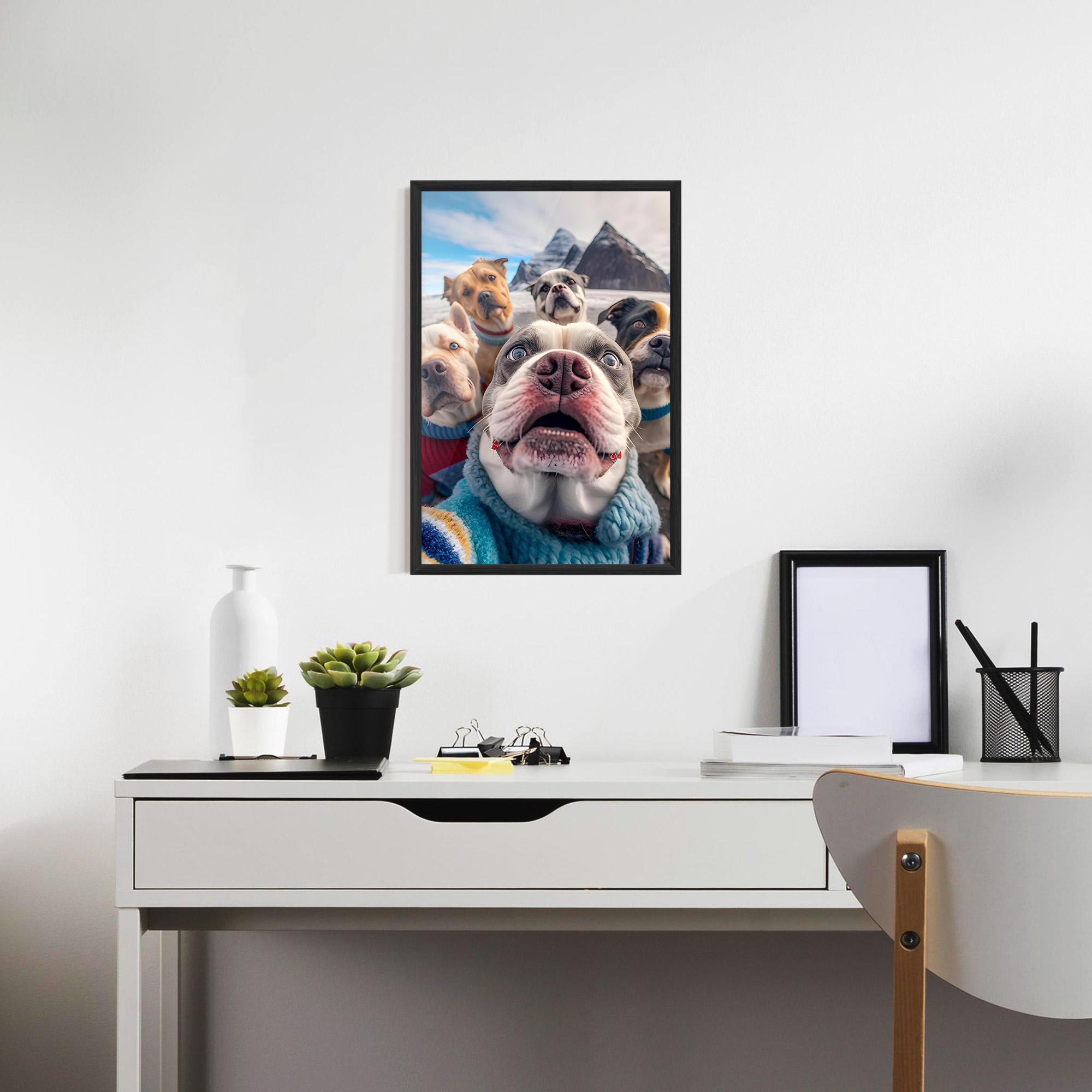 Poster Înrămat Dogs Selfie Group mockup 7