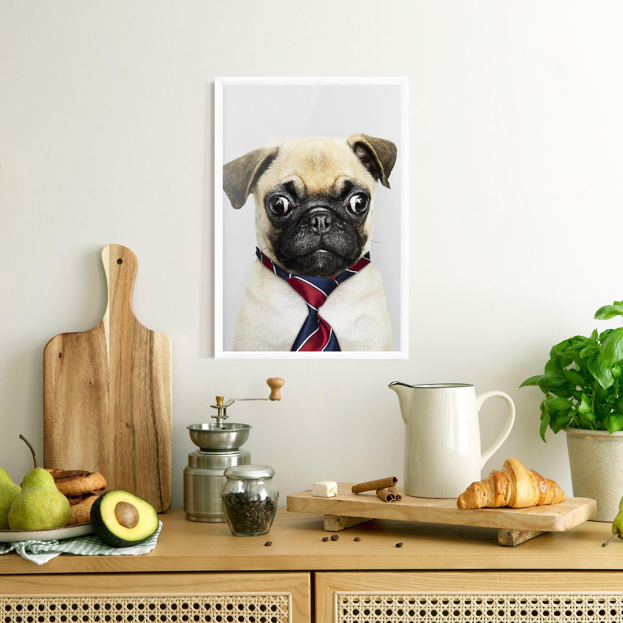Poster Înrămat Business Pug mockup 8
