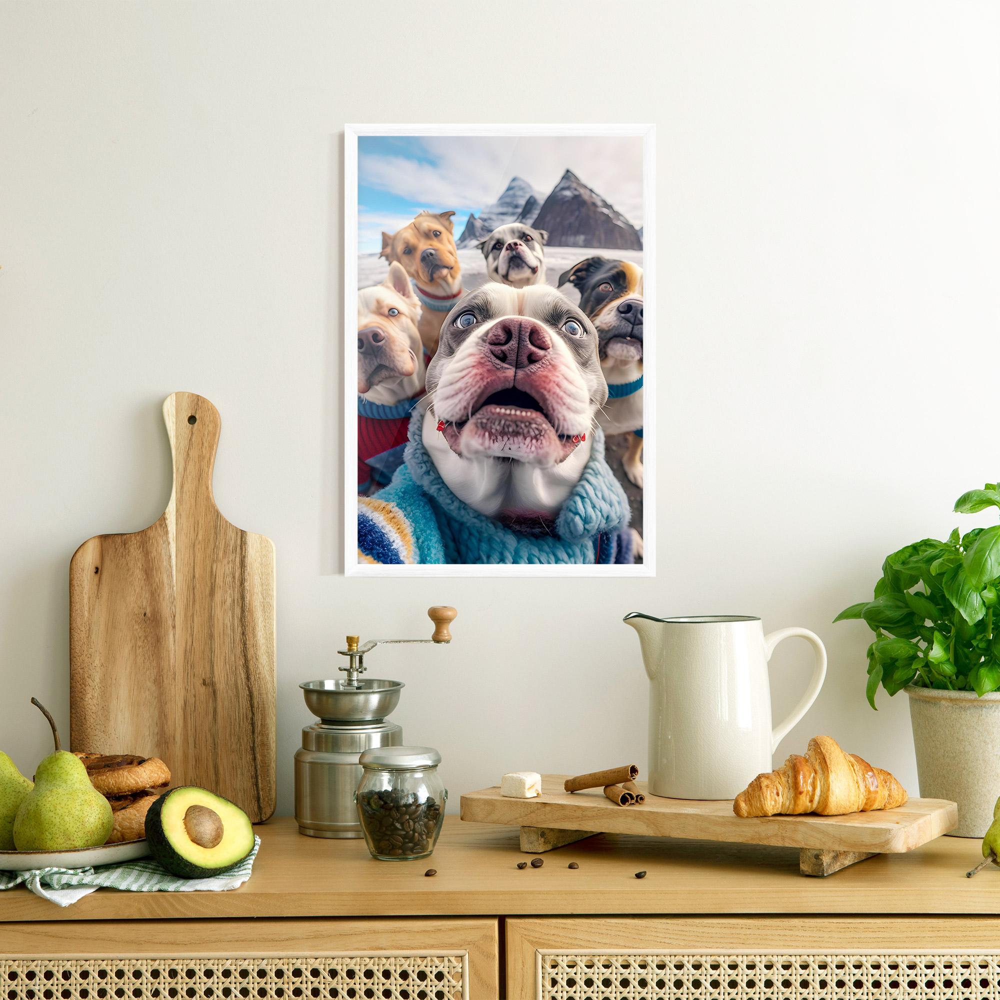 Poster Înrămat Dogs Selfie Group mockup 8