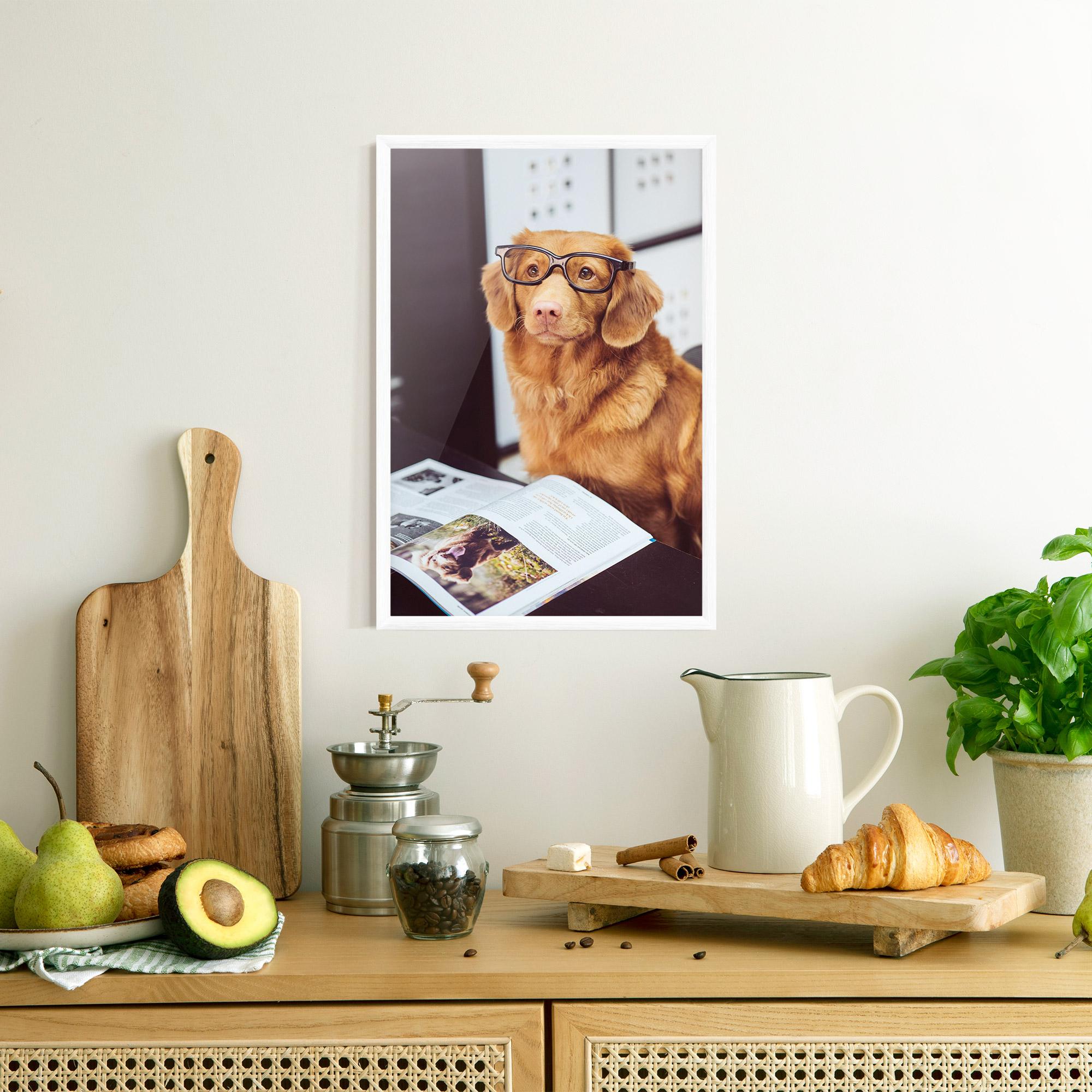 Poster Înrămat Learning Dog mockup 8