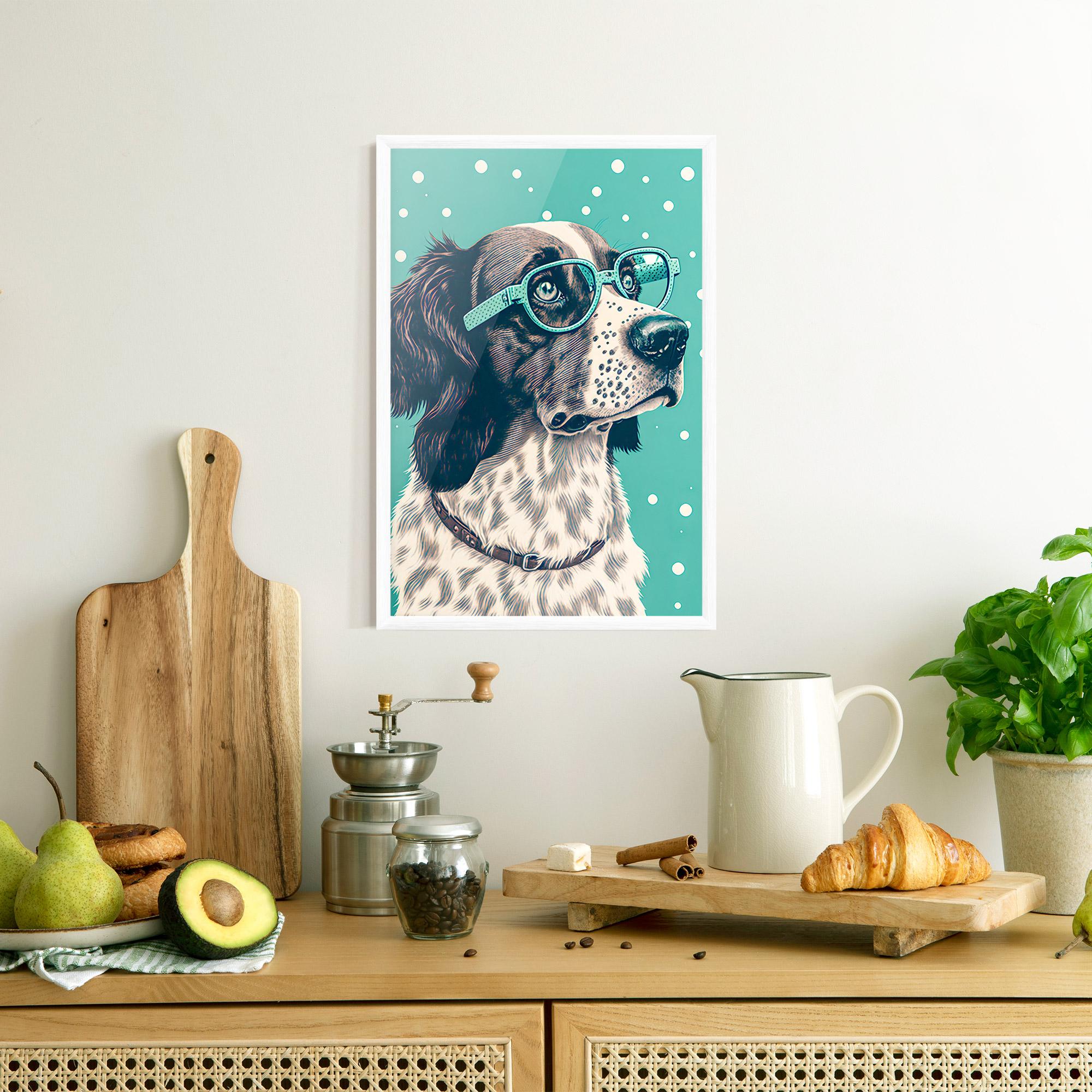 Poster Înrămat Vintage Dog mockup 8