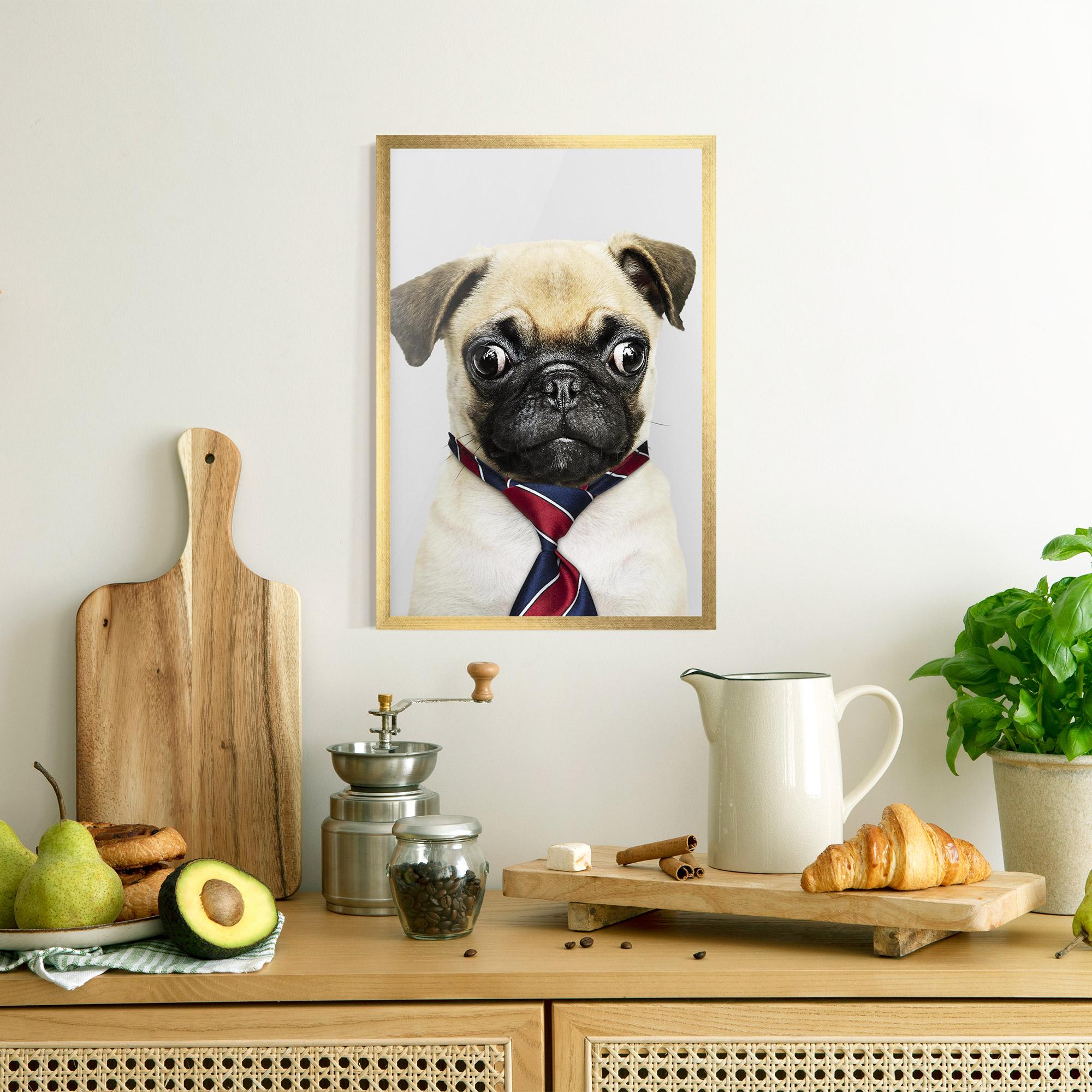 Poster Înrămat Business Pug mockup 8