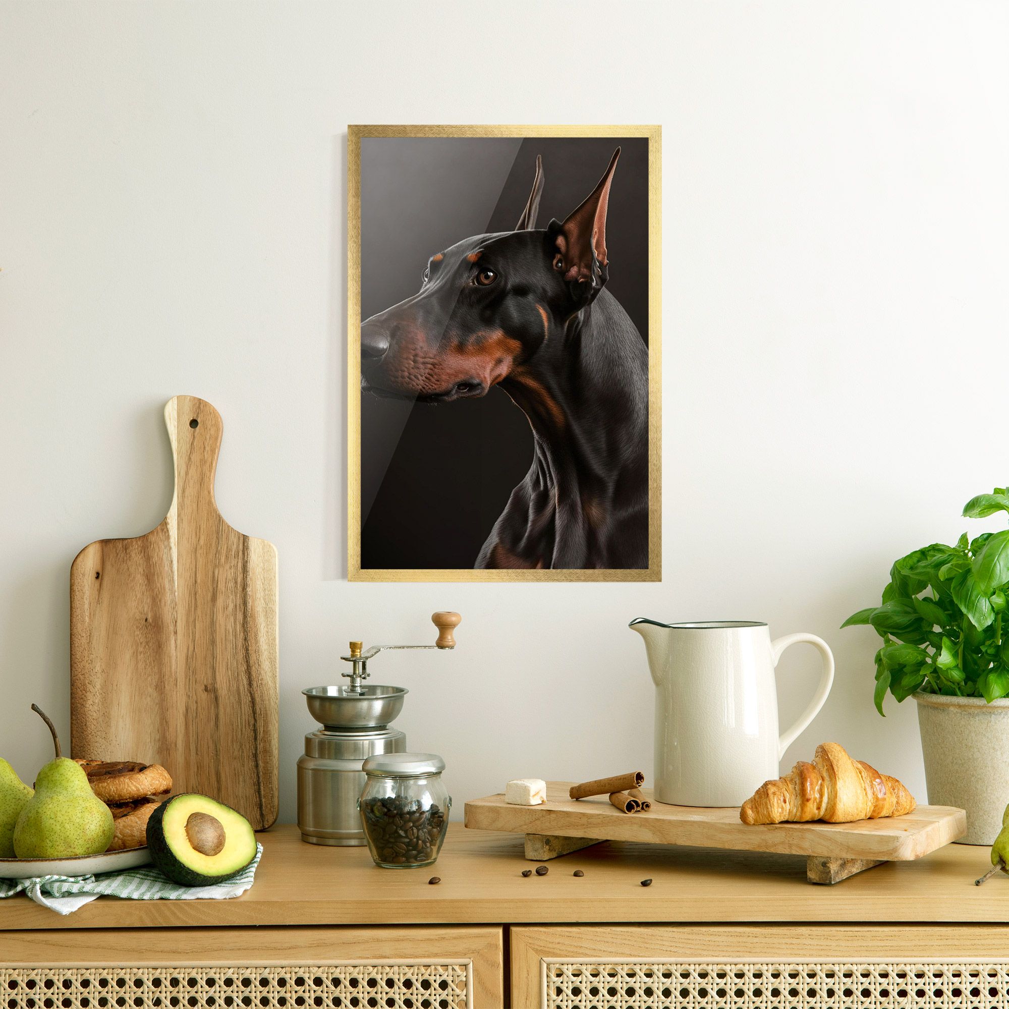 Doberman Dog Portrait mockup 8
