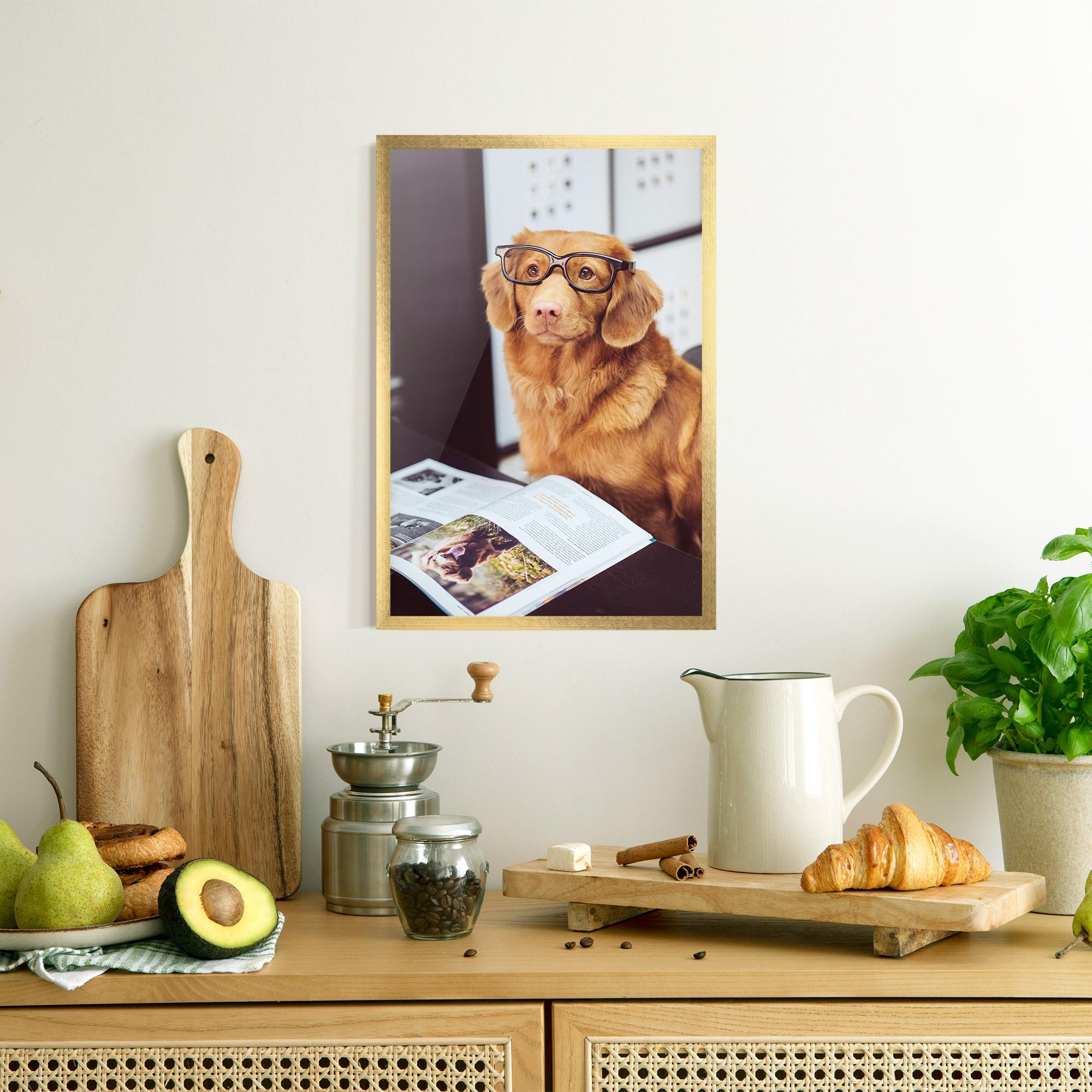 Poster Înrămat Learning Dog mockup 8
