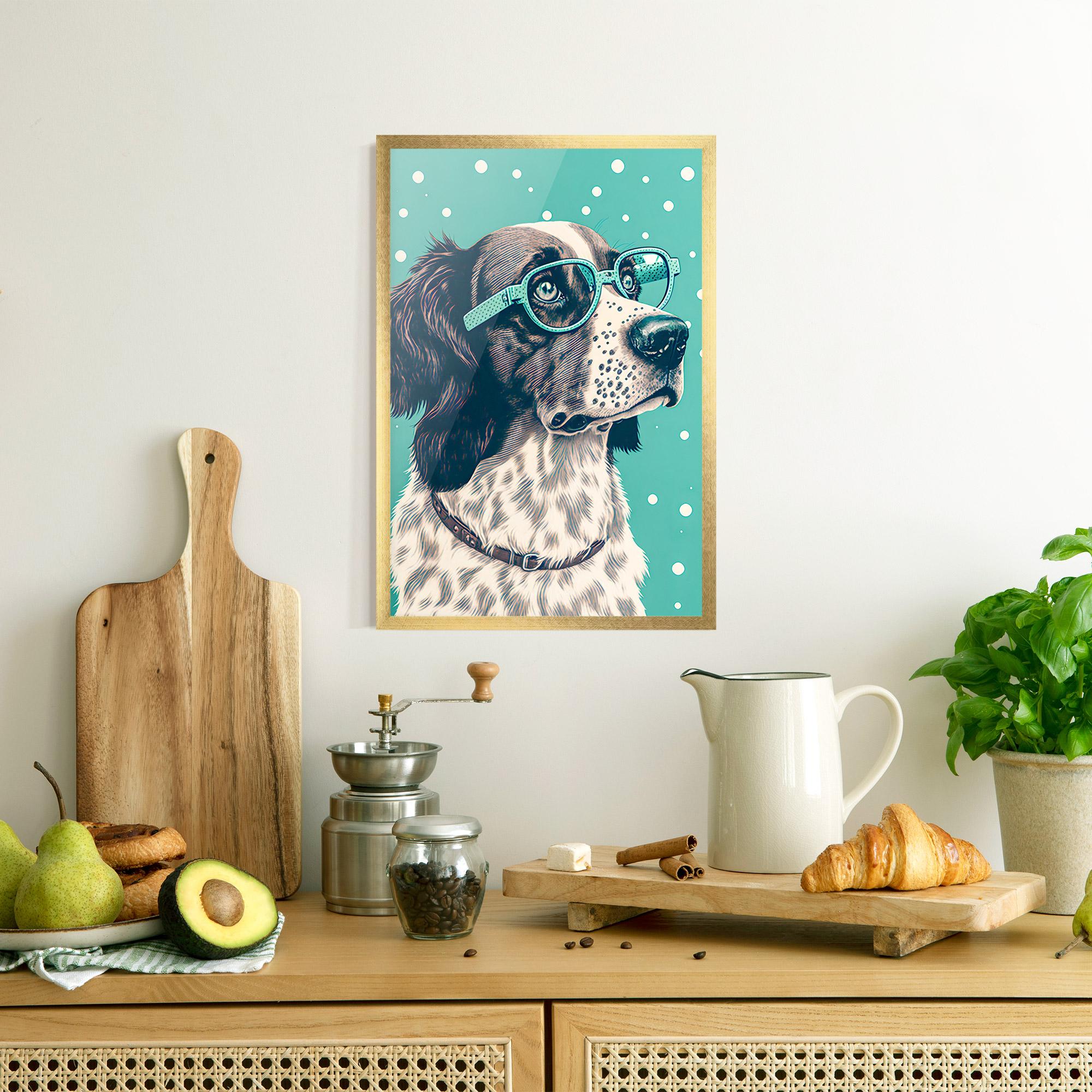 Poster Înrămat Vintage Dog mockup 8