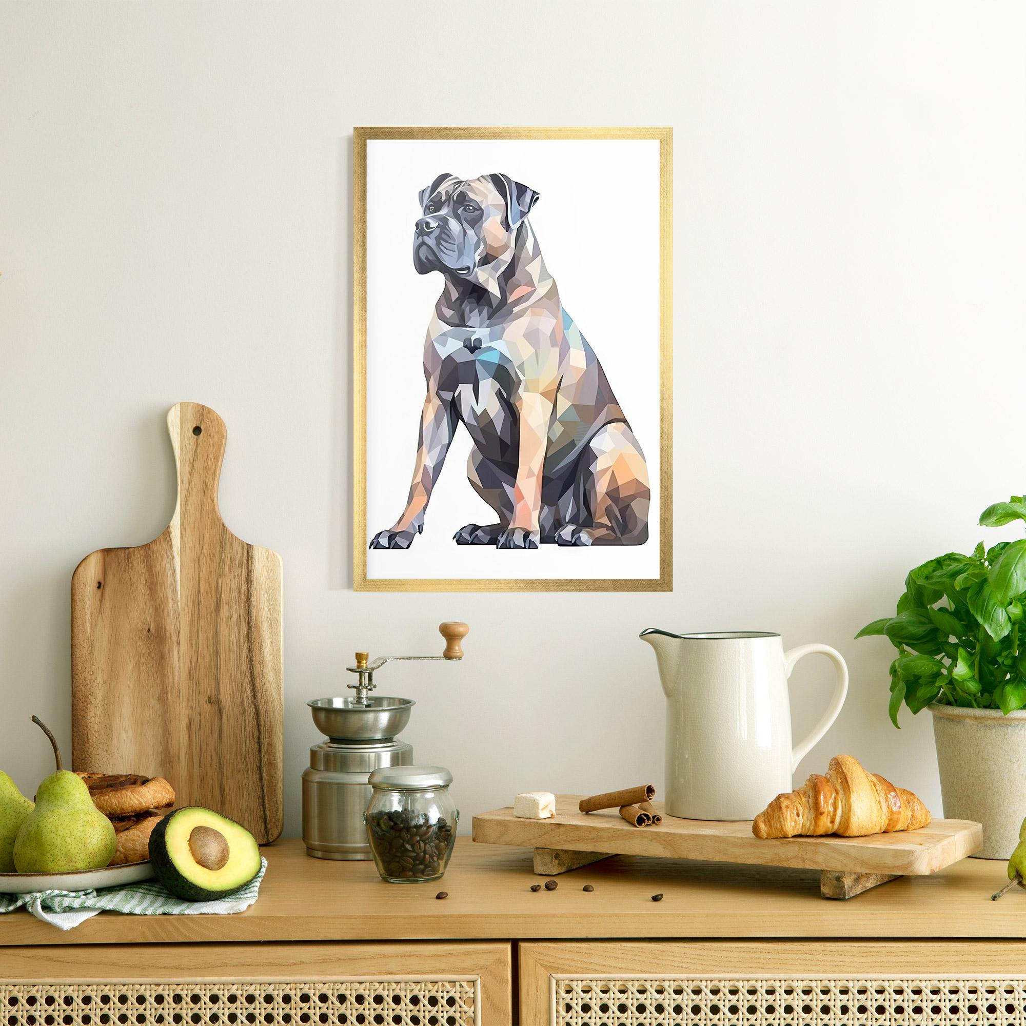 Poster Înrămat Watercolor Cane Corso mockup 8