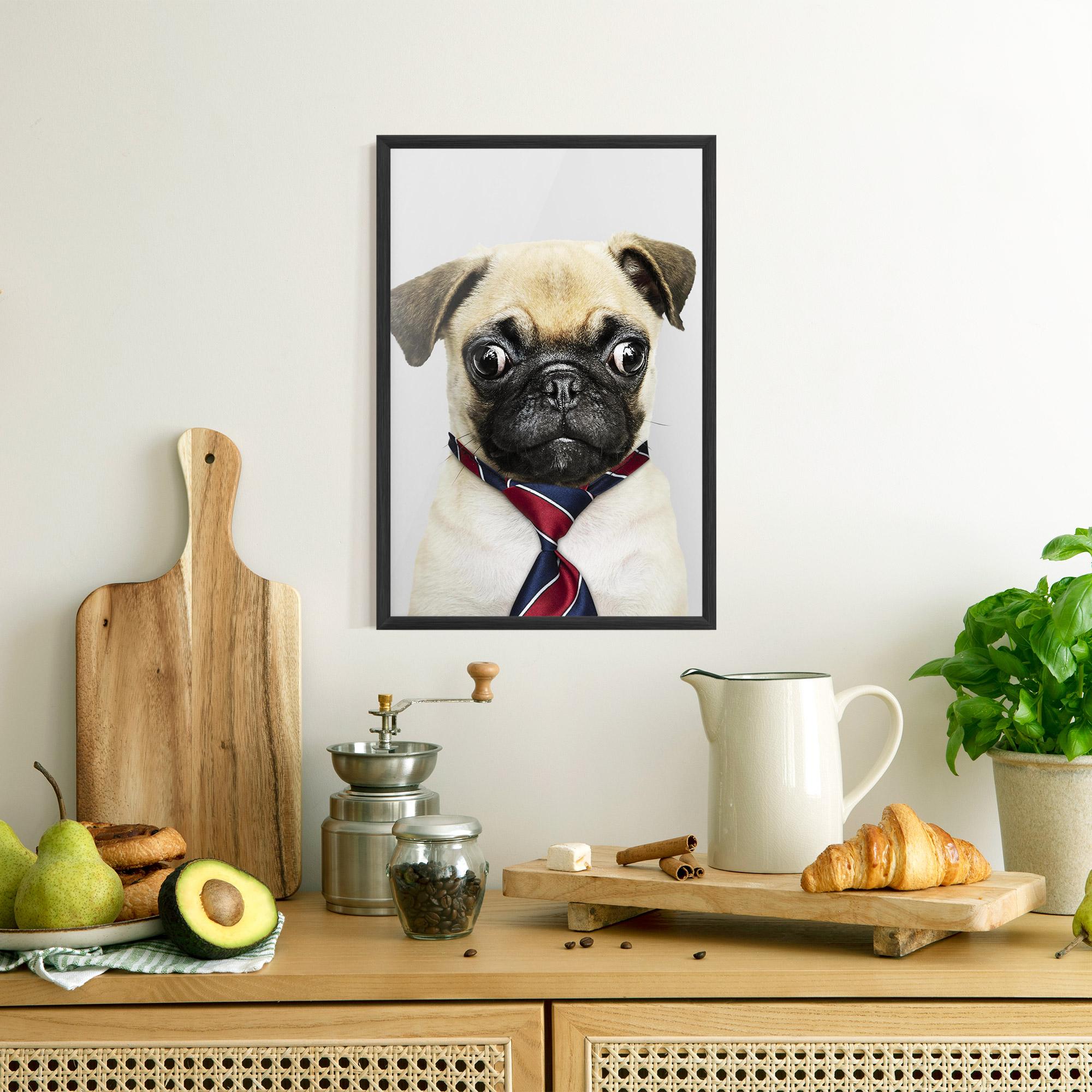 Poster Înrămat Business Pug mockup 8