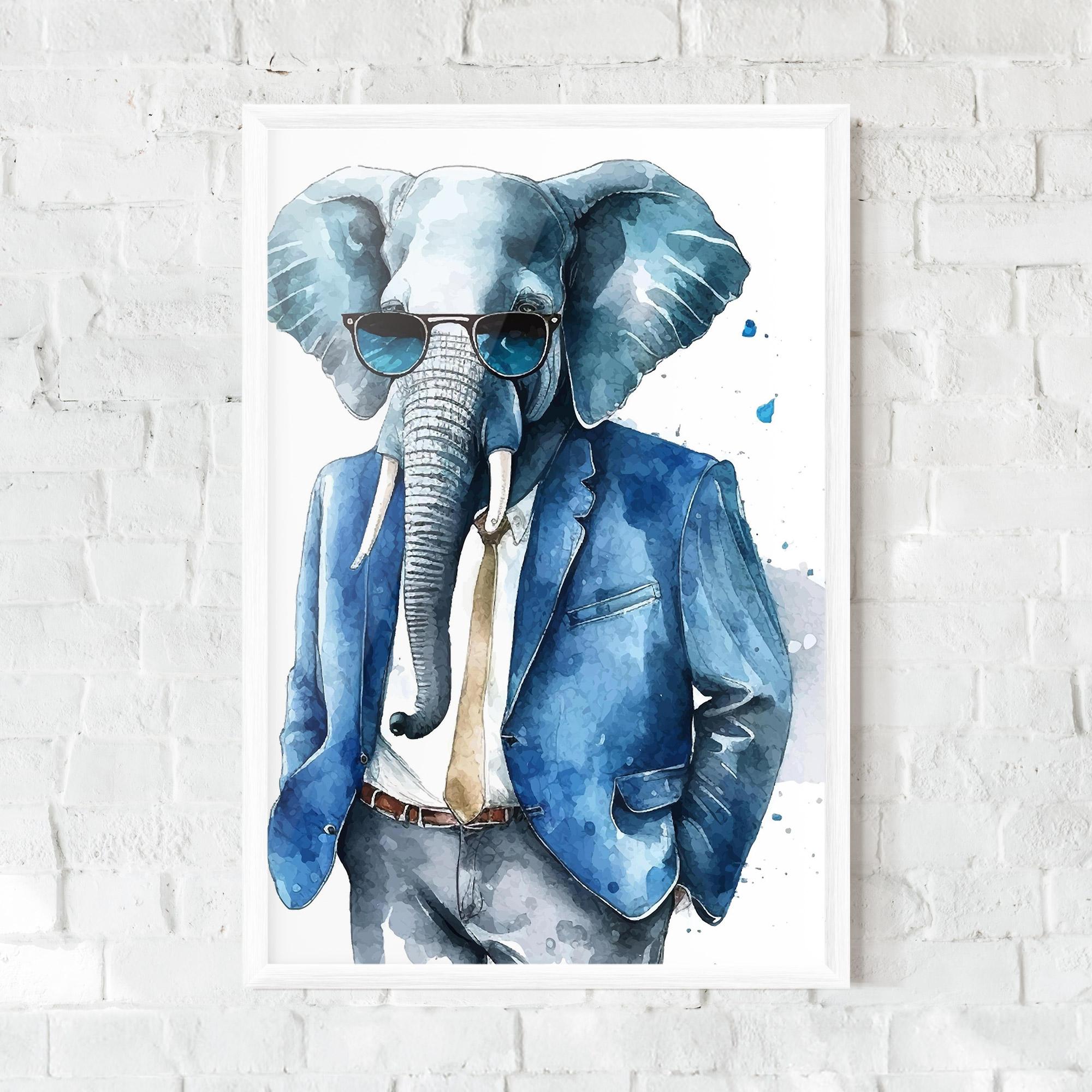 Poster Înrămat Bussiness Elephant mockup 0