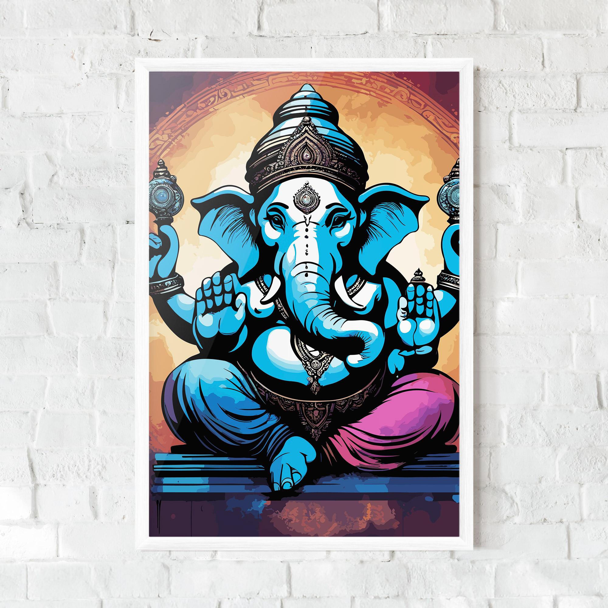 Poster Înrămat Colorful Chaturthi mockup 0