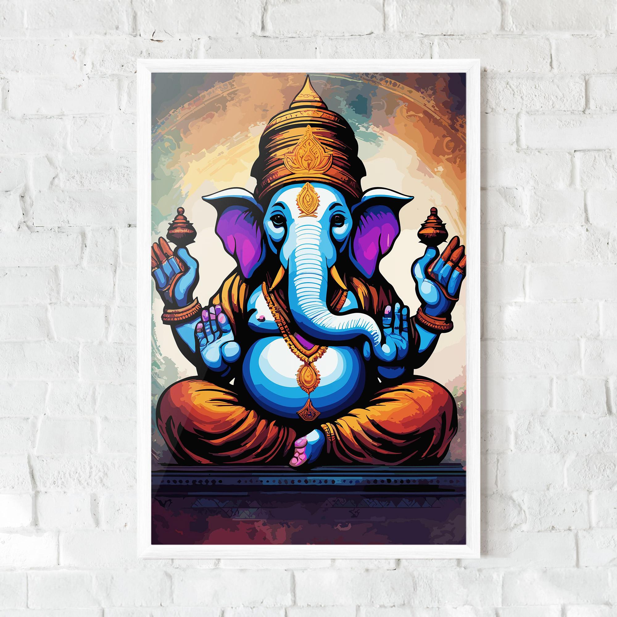 Poster Înrămat Ganesh Colorful mockup 0