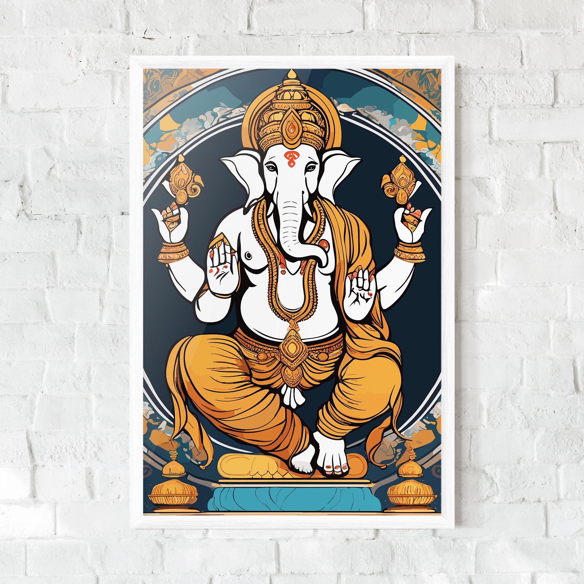 Poster Înrămat Gold Ganpati mockup 0