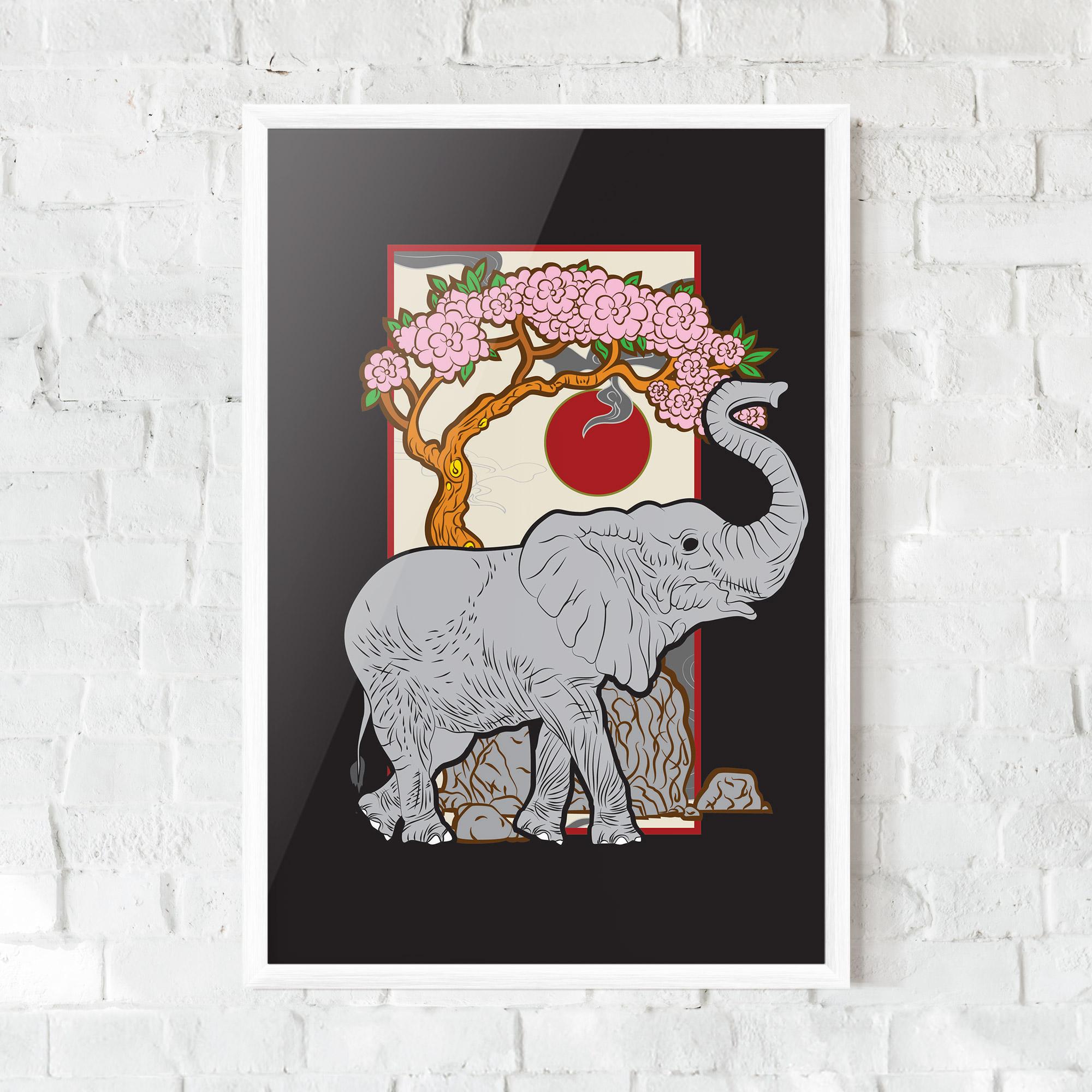 Poster Înrămat Three Elephant mockup 0