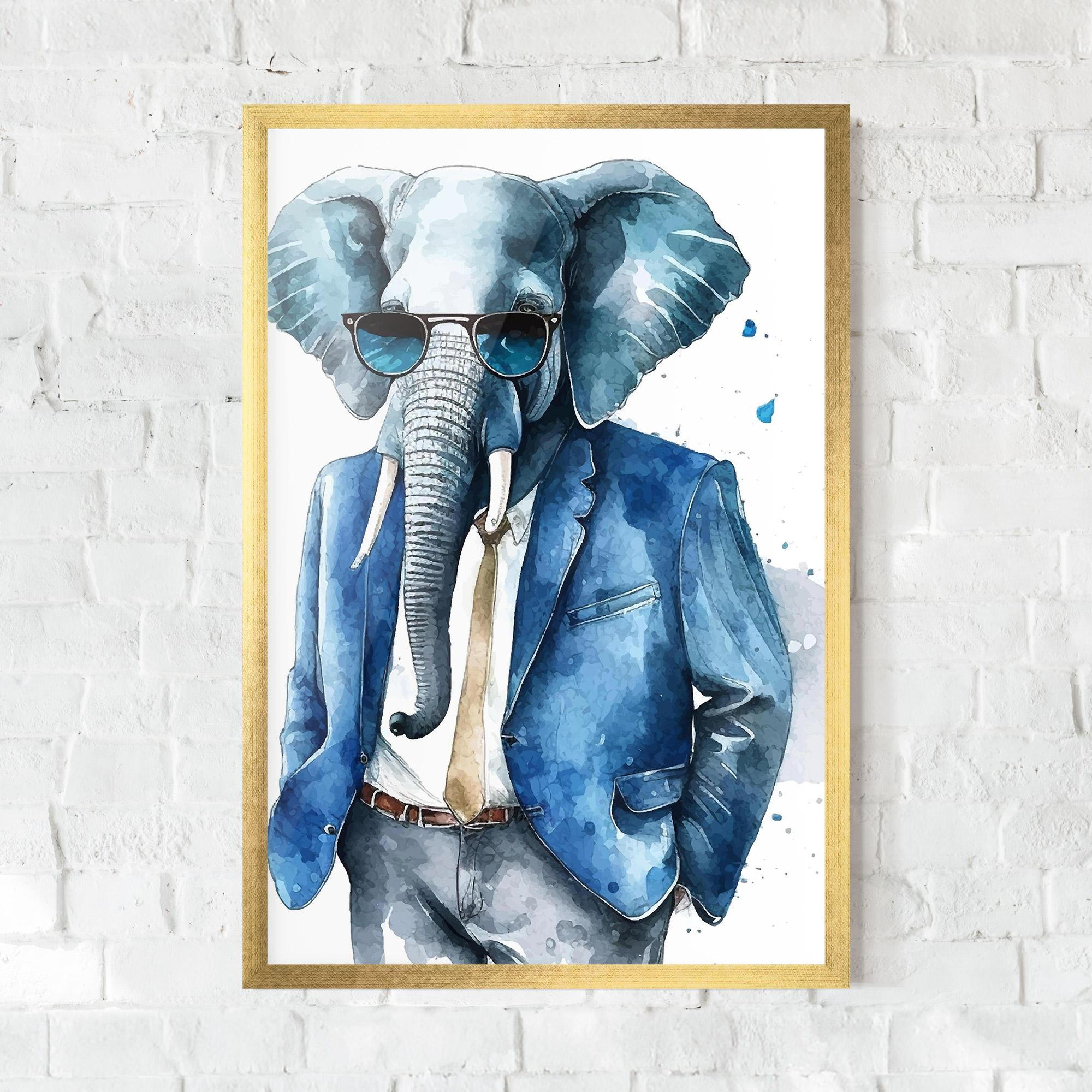 Poster Înrămat Bussiness Elephant mockup 0