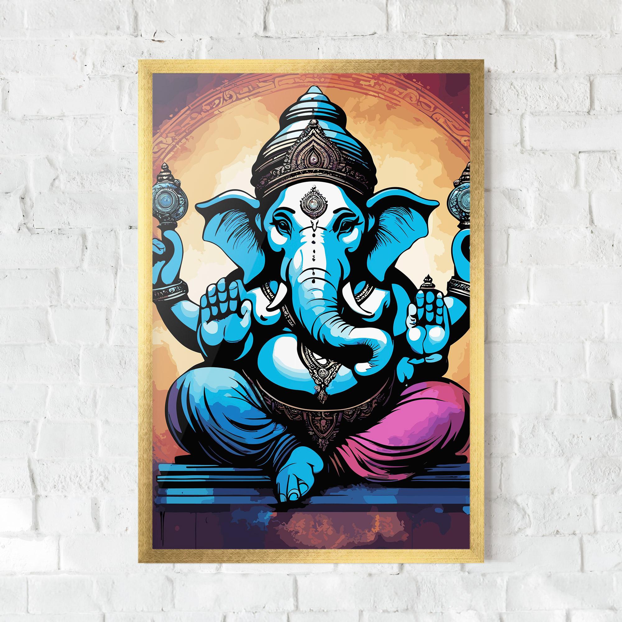 Poster Înrămat Colorful Chaturthi mockup 0
