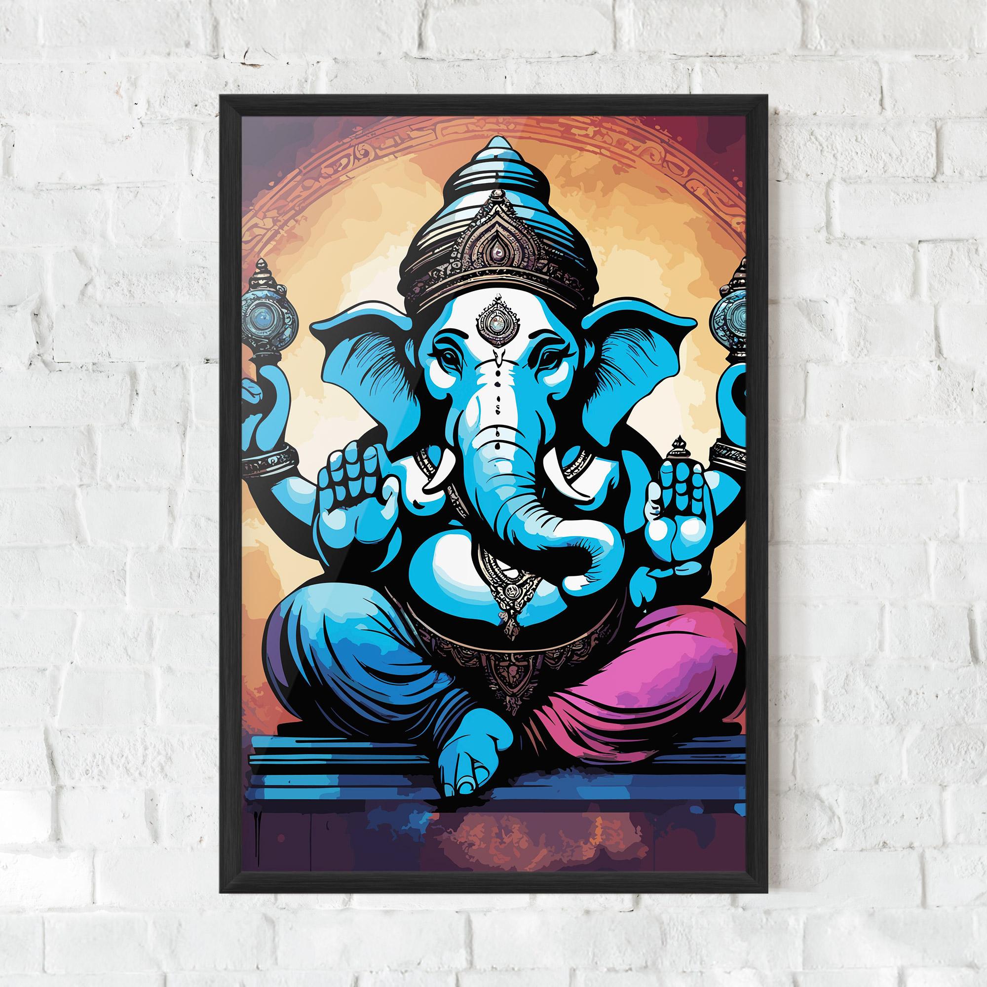 Poster Înrămat Colorful Chaturthi mockup 0