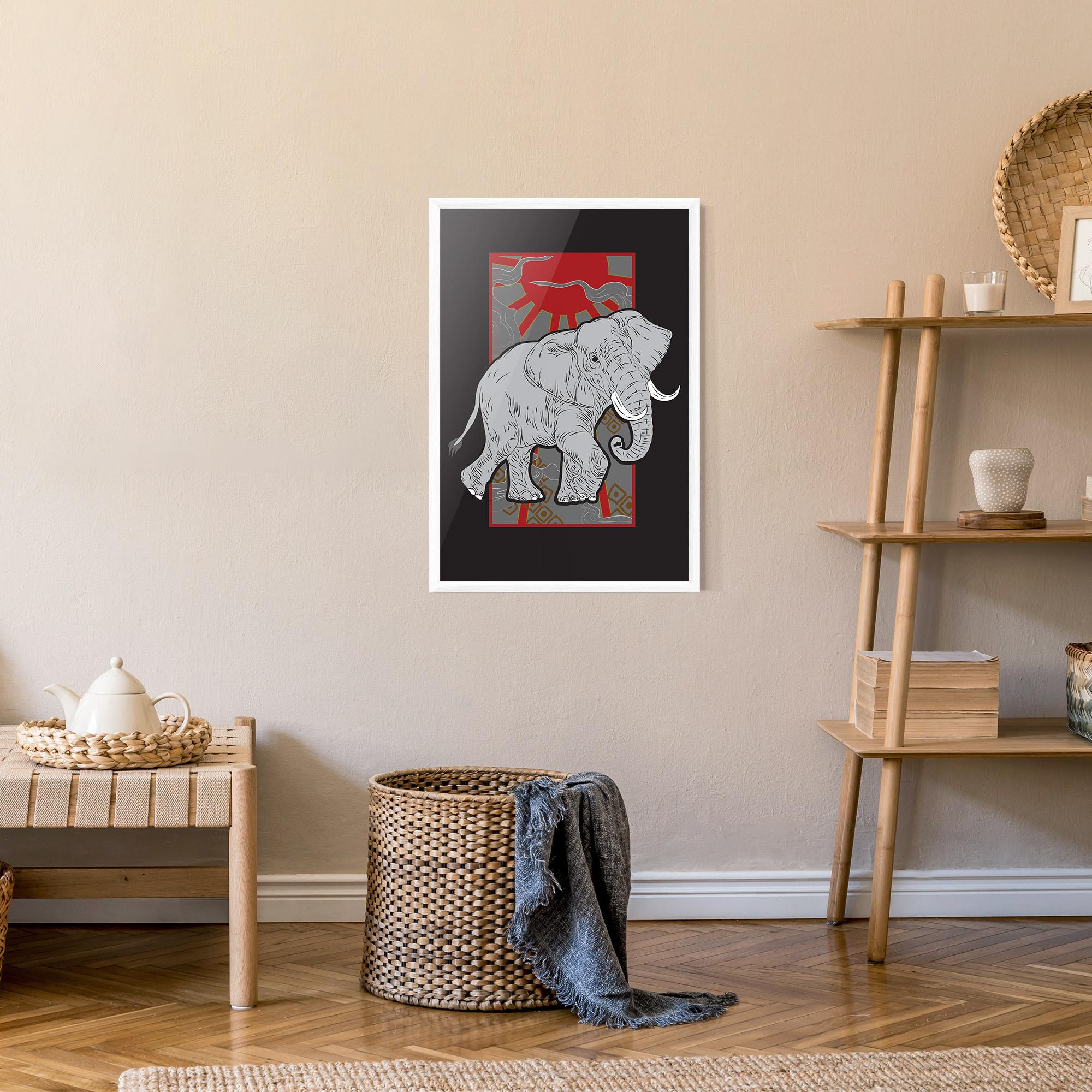 Poster Înrămat Asian Elephant mockup 9