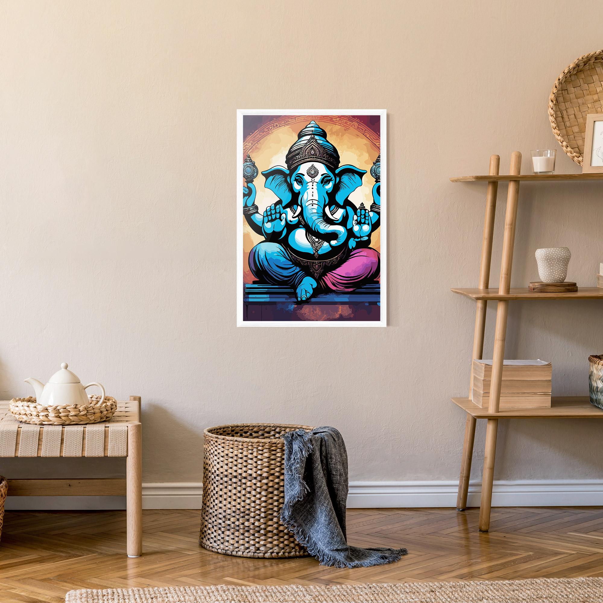 Poster Înrămat Colorful Chaturthi mockup 9