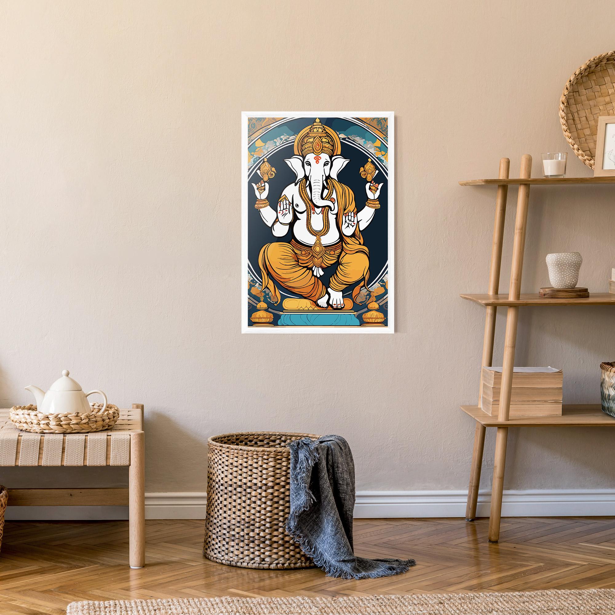 Poster Înrămat Gold Ganpati mockup 9
