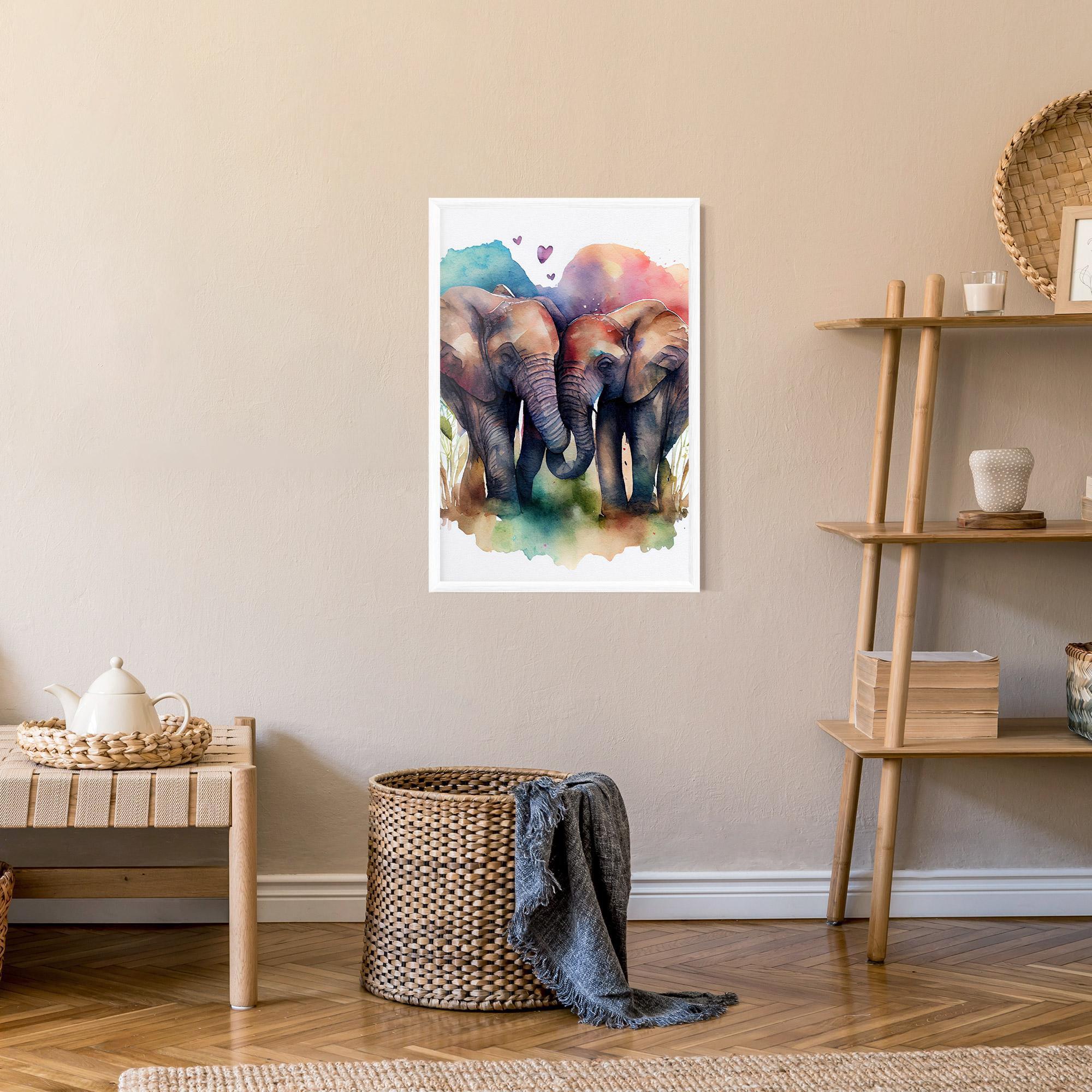 Poster Înrămat Watercolor Love mockup 9