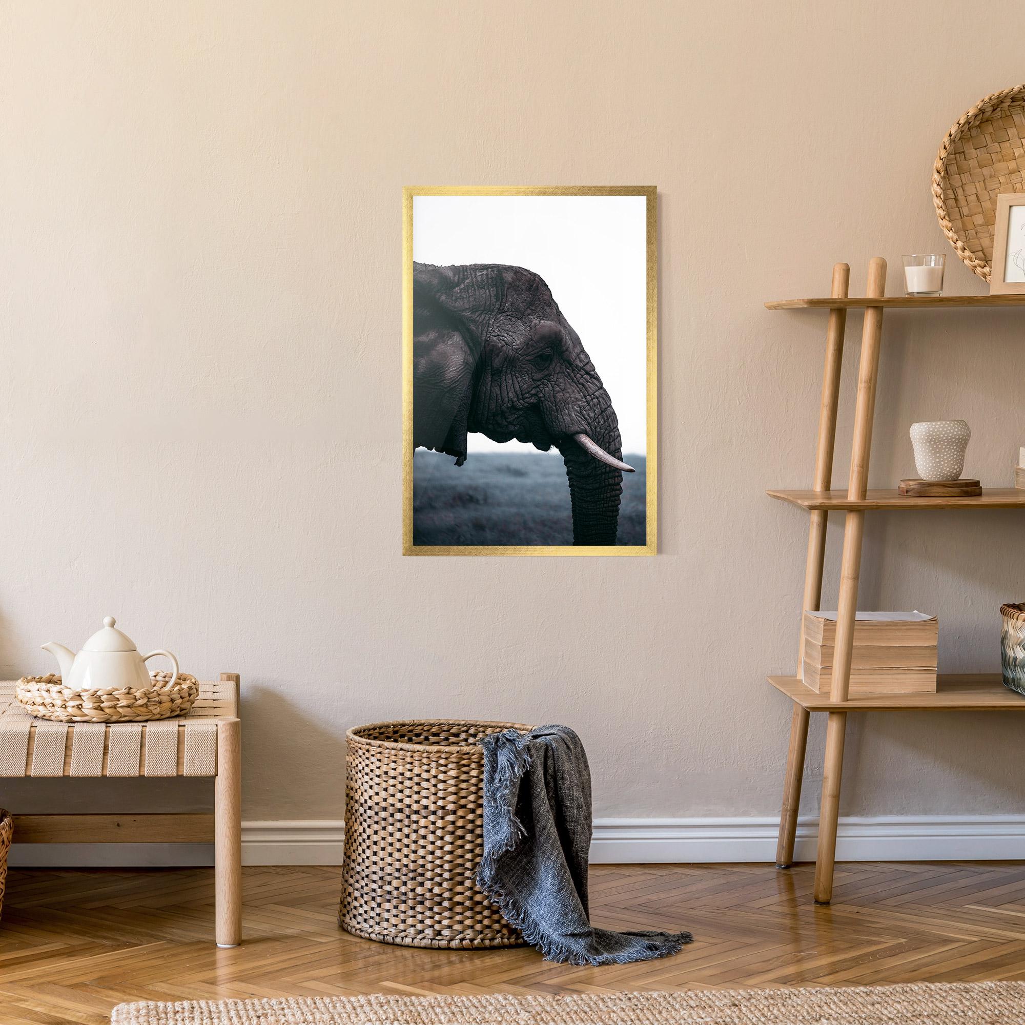 Poster Înrămat Close Grey Eelephant mockup 9