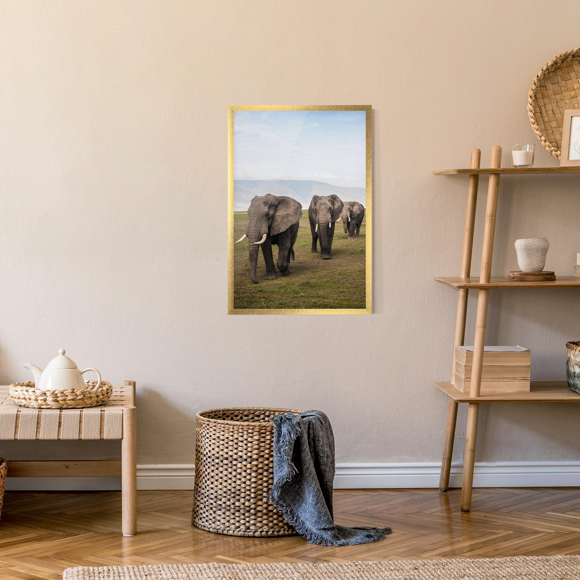 Poster Înrămat Elephant Landscape mockup 9