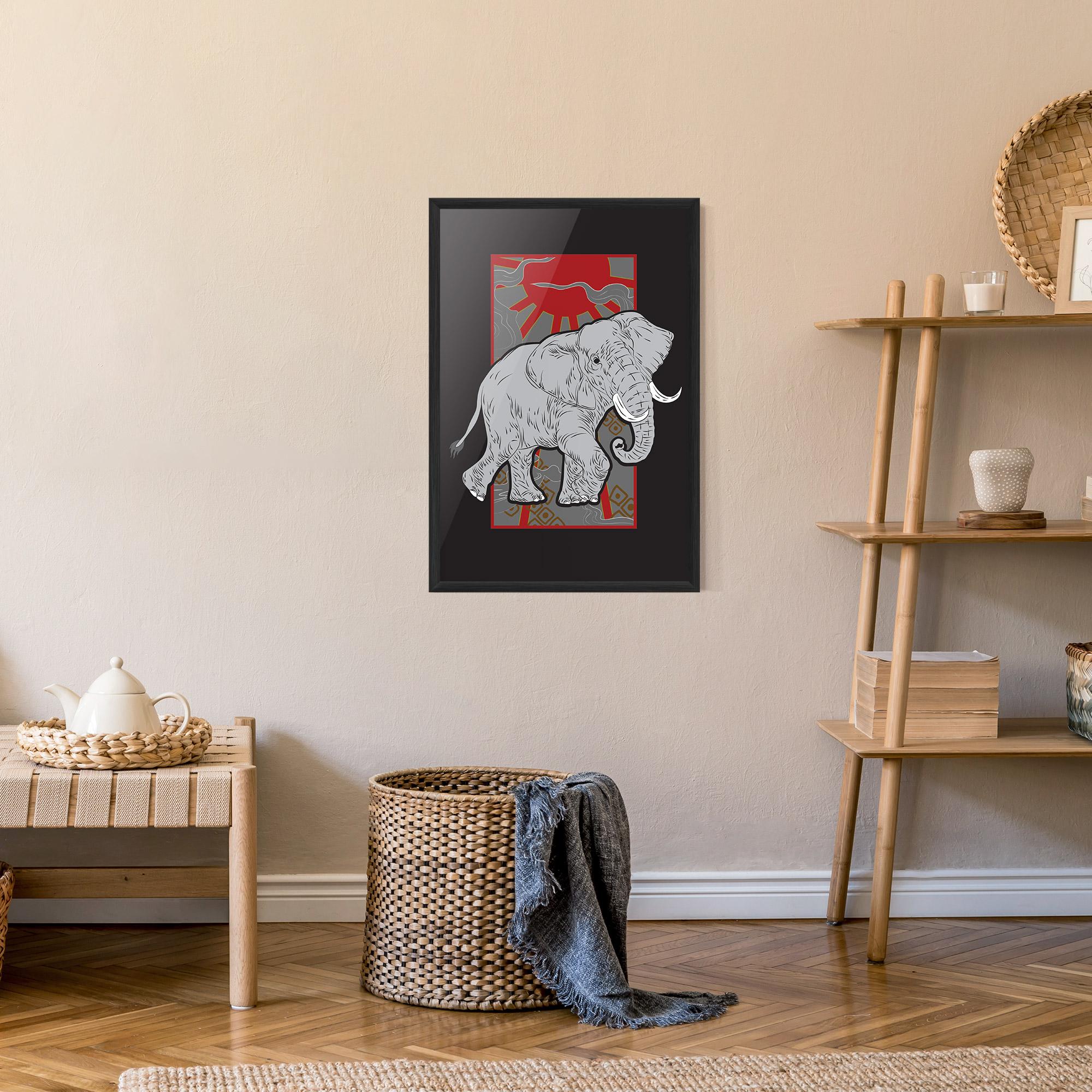 Poster Înrămat Asian Elephant mockup 9