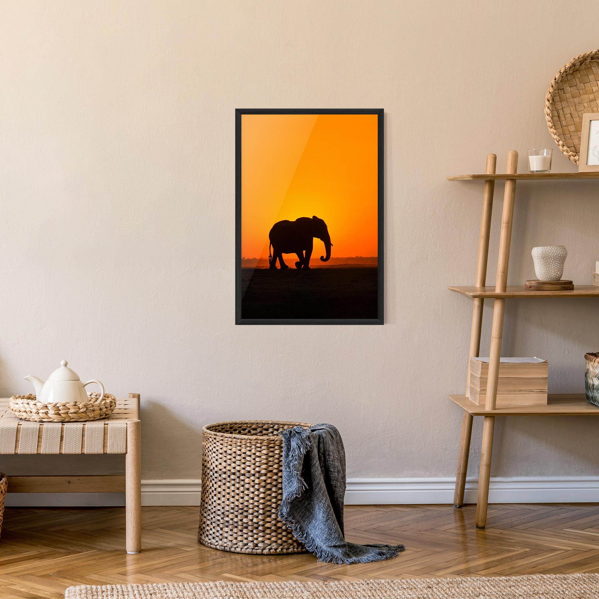 Poster Înrămat Beautiful Elephant mockup 9
